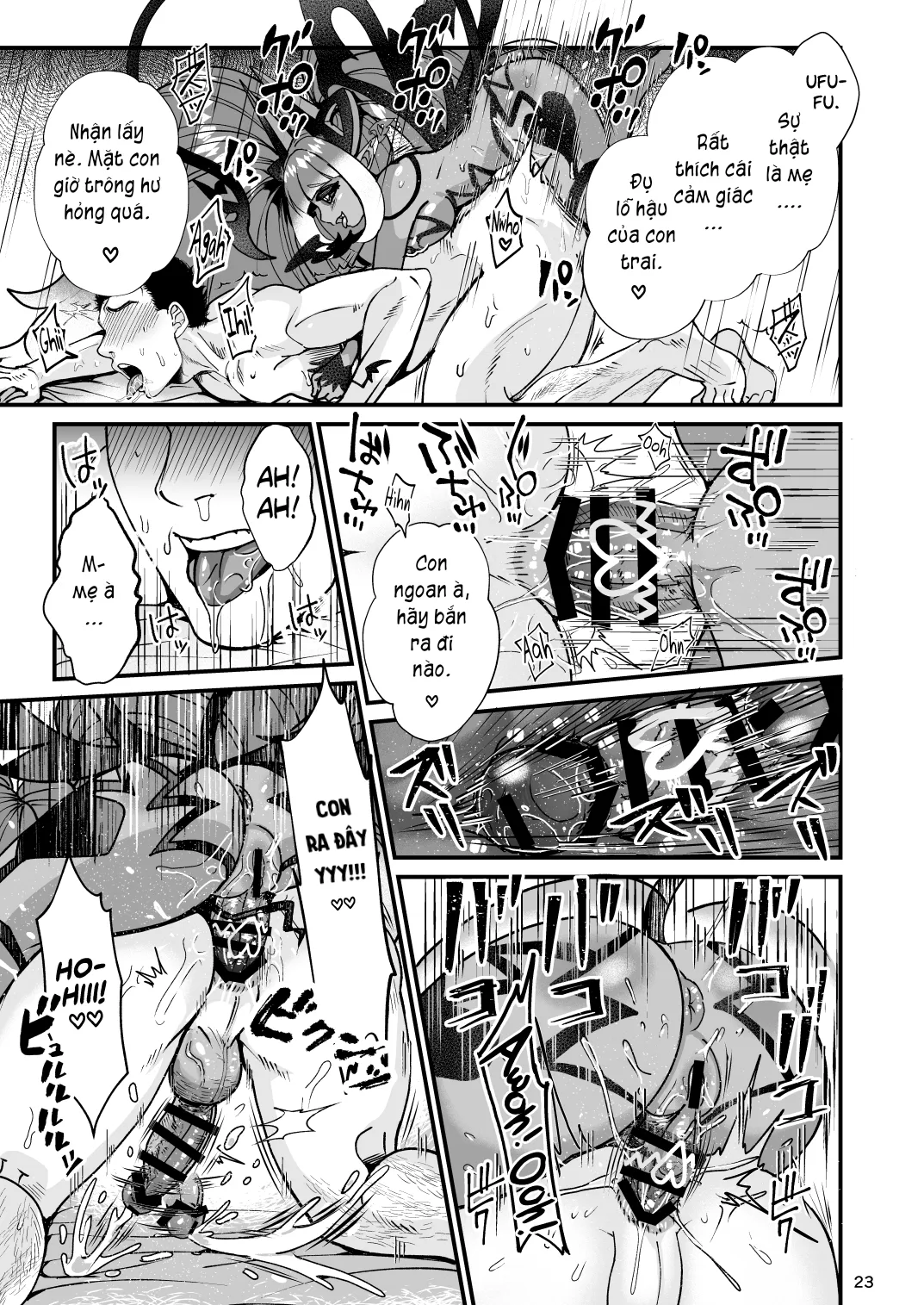 HentaiVN.net - Ảnh 23 - Futanari Devil Mama no Mesu ni Naru - Chap 1