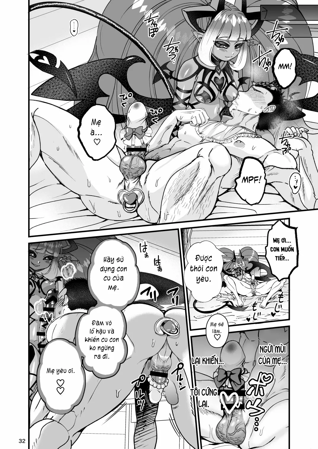 HentaiVN.net - Ảnh 32 - Futanari Devil Mama no Mesu ni Naru - Chap 1