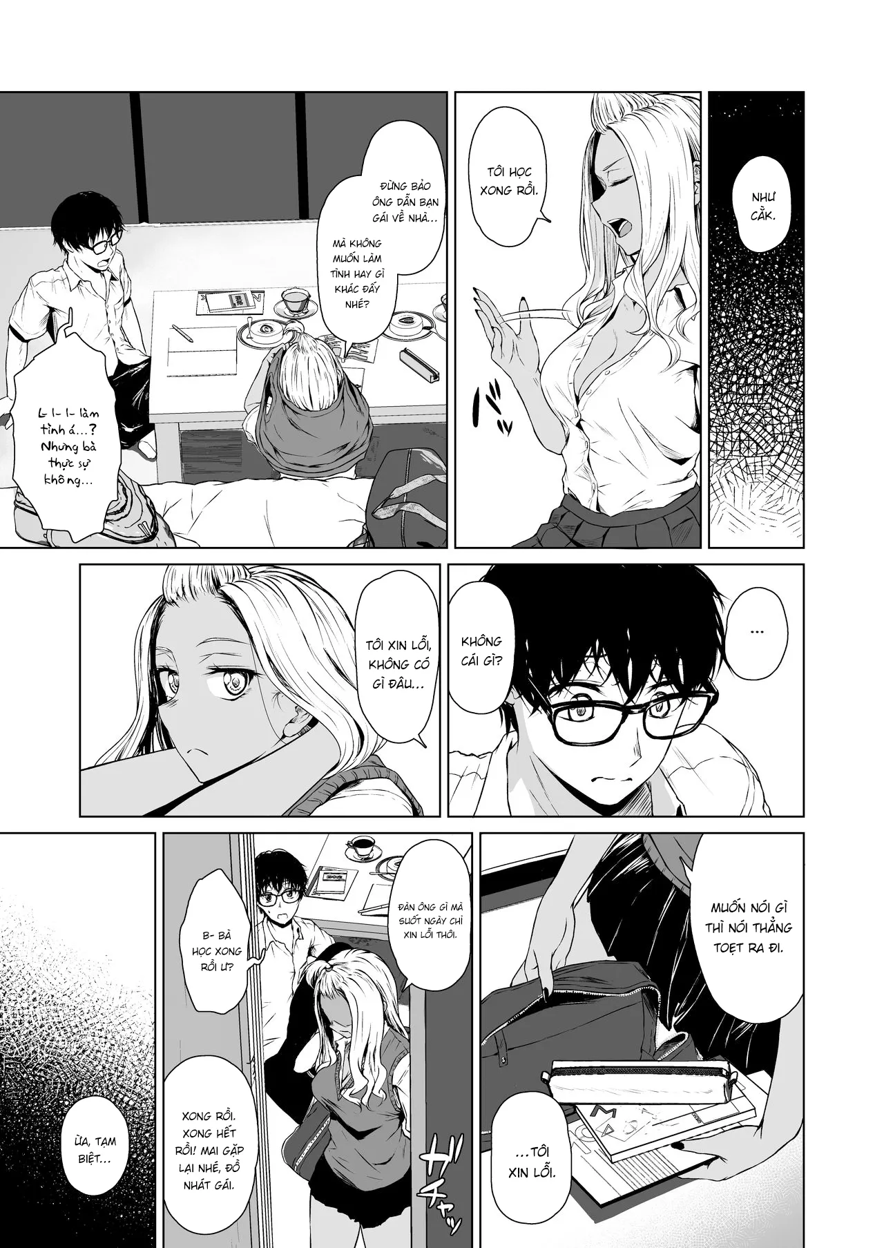 HentaiVN.net - Ảnh 15 - Một tuần dài tìm hiểu nhau của cô nàng gyaru và anh chàng nhát gái [A Week-Long Relation Between a Gyaru and an Introvert; Gal to Inkya no Kousai Shuukan.] - Chap 1