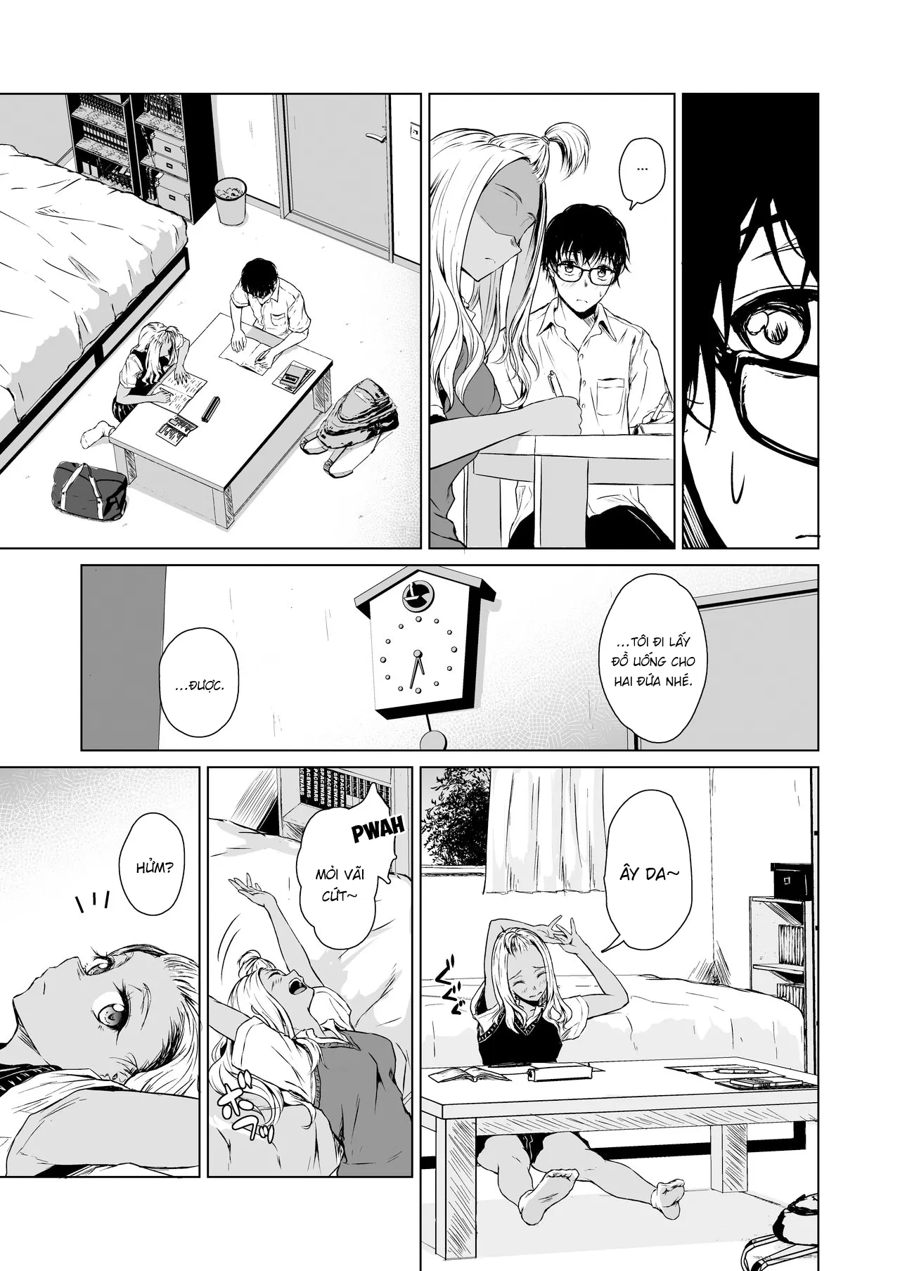 HentaiVN.net - Ảnh 17 - Một tuần dài tìm hiểu nhau của cô nàng gyaru và anh chàng nhát gái [A Week-Long Relation Between a Gyaru and an Introvert; Gal to Inkya no Kousai Shuukan.] - Chap 1
