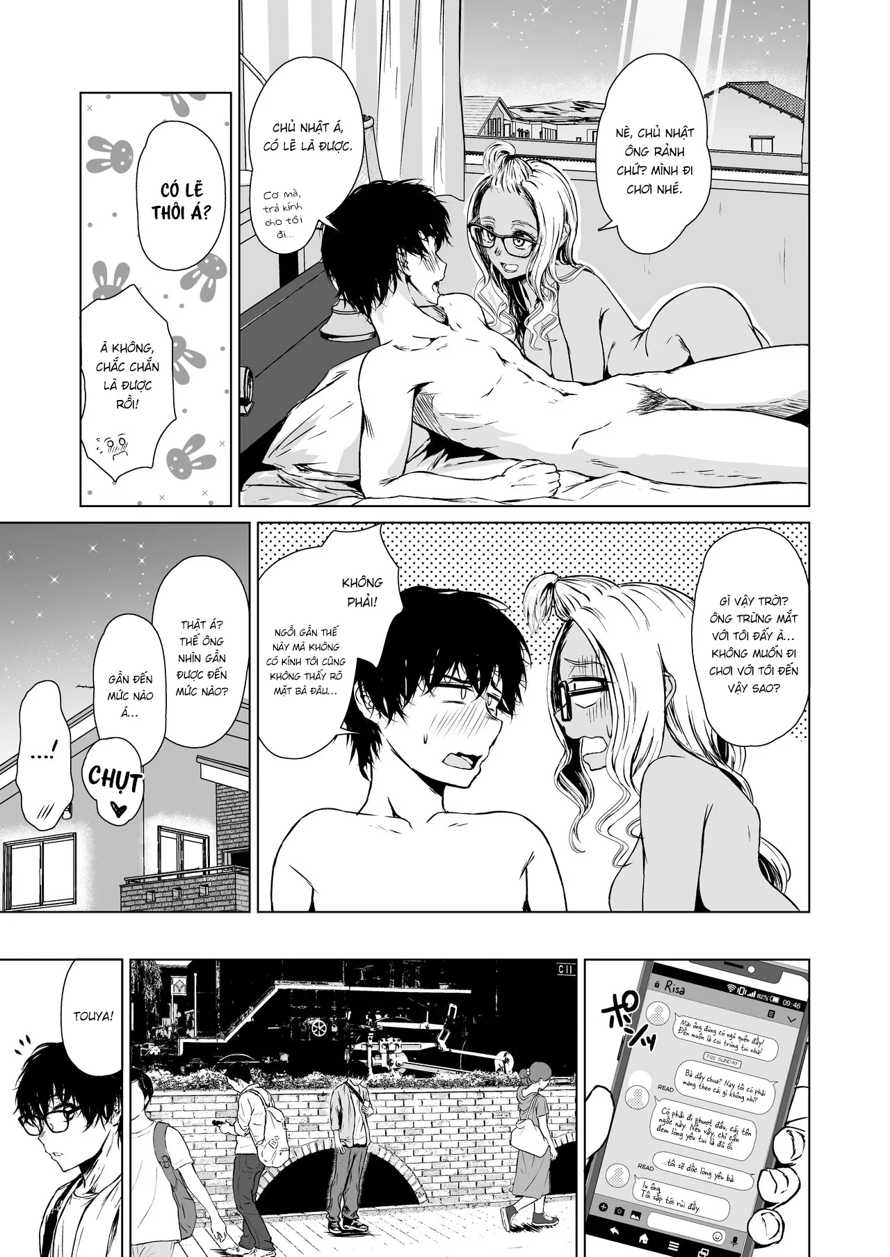 HentaiVN.net - Ảnh 28 - Một tuần dài tìm hiểu nhau của cô nàng gyaru và anh chàng nhát gái [A Week-Long Relation Between a Gyaru and an Introvert; Gal to Inkya no Kousai Shuukan.] - Chap 2