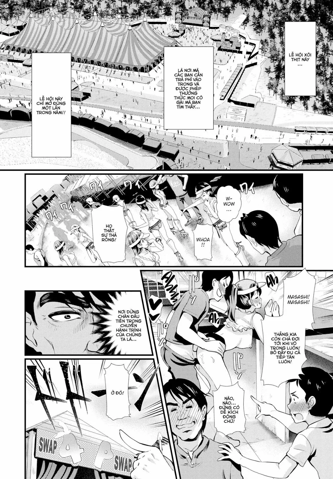 HentaiVN.net - Ảnh 4 - Let's All Cum Together! Tender Meat Festival! - Chap 1