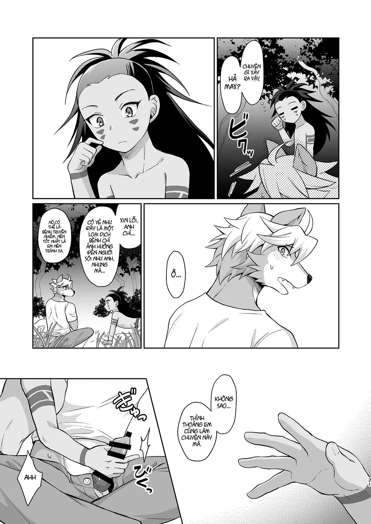 HentaiVN.net - Ảnh 21 - Sự ghép đôi giữa người và sói [Hito no tsugai, kemono no tsugai] - Chap 1