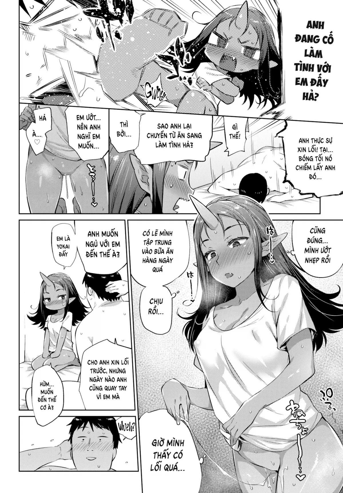 HentaiVN.net - Ảnh 10 - Sweating man and Akaname-san - Chap 1