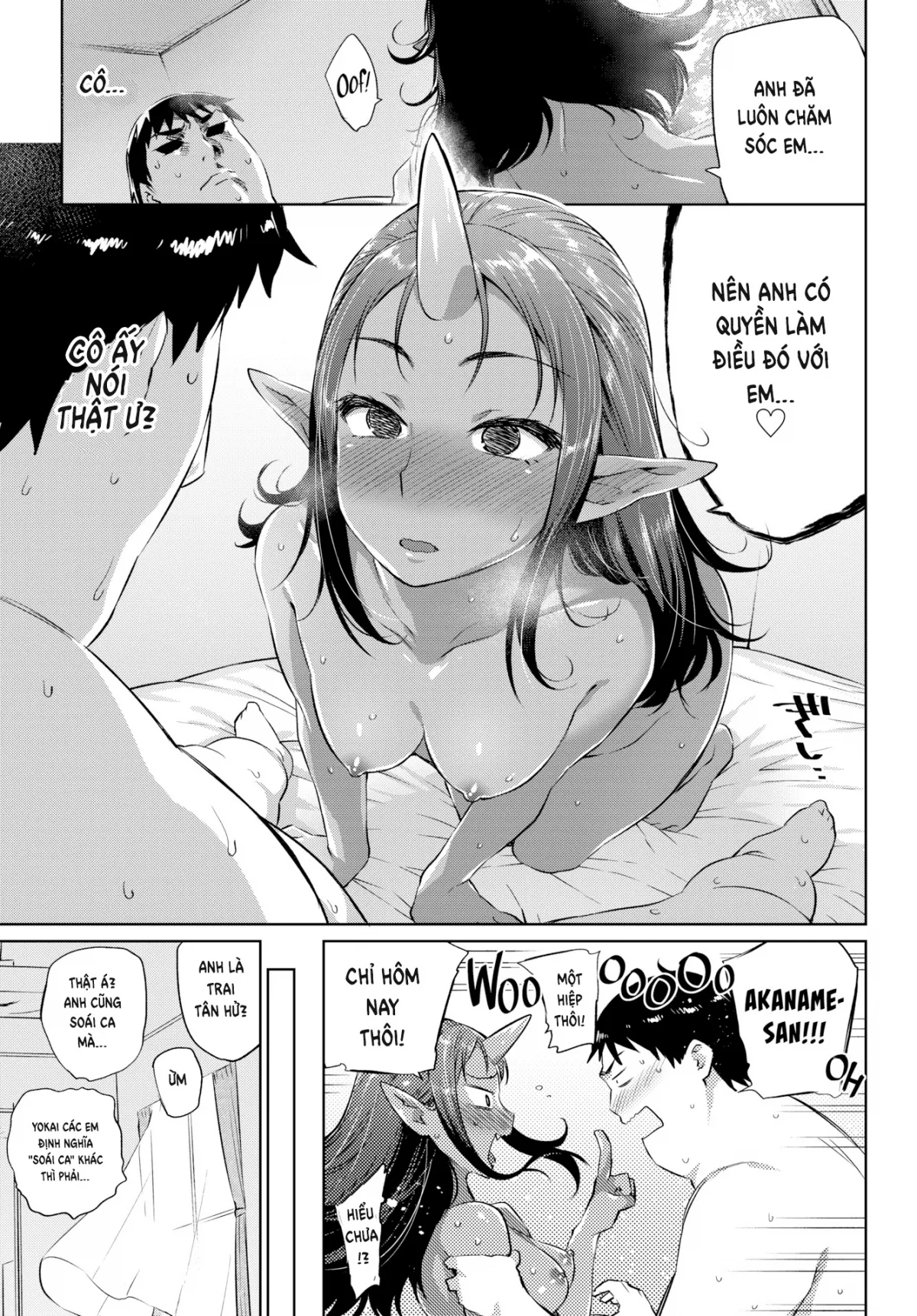 HentaiVN.net - Ảnh 11 - Sweating man and Akaname-san - Chap 1