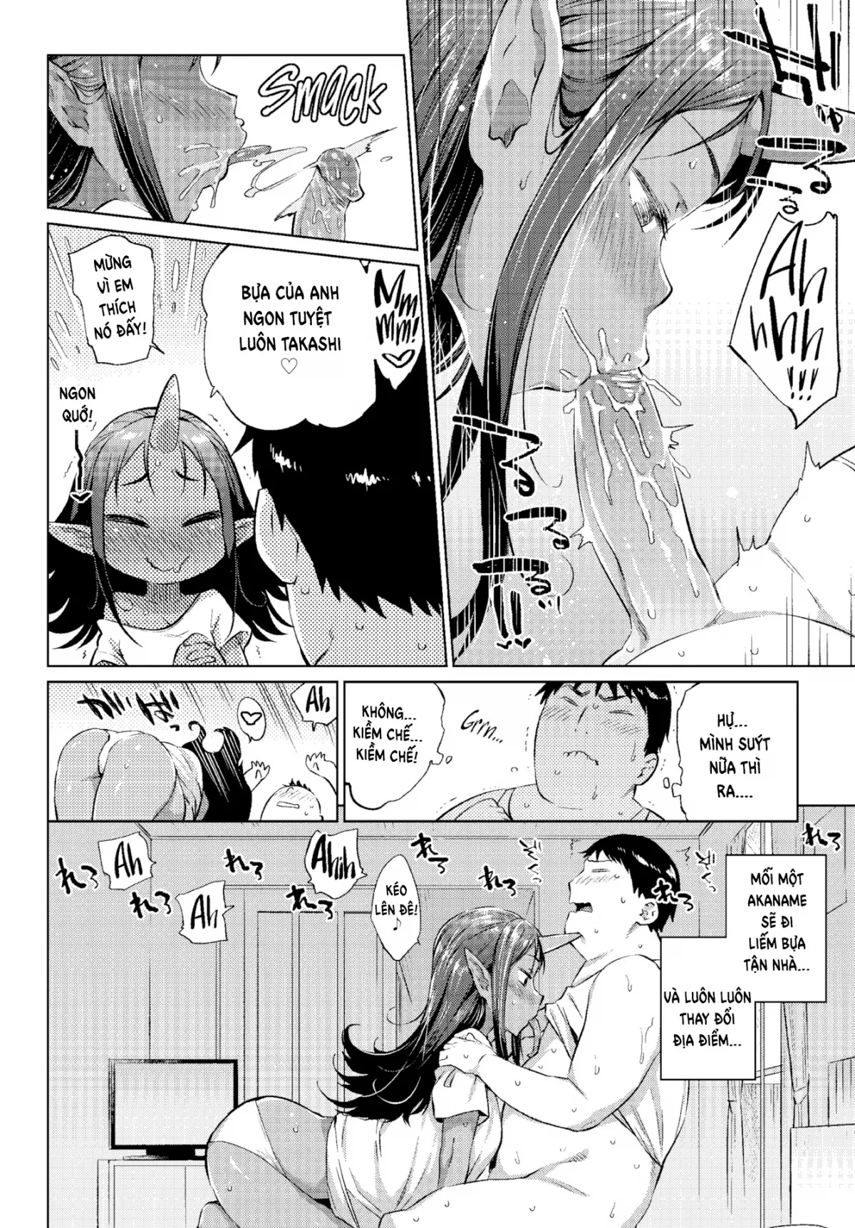 HentaiVN.net - Ảnh 4 - Sweating man and Akaname-san - Chap 1