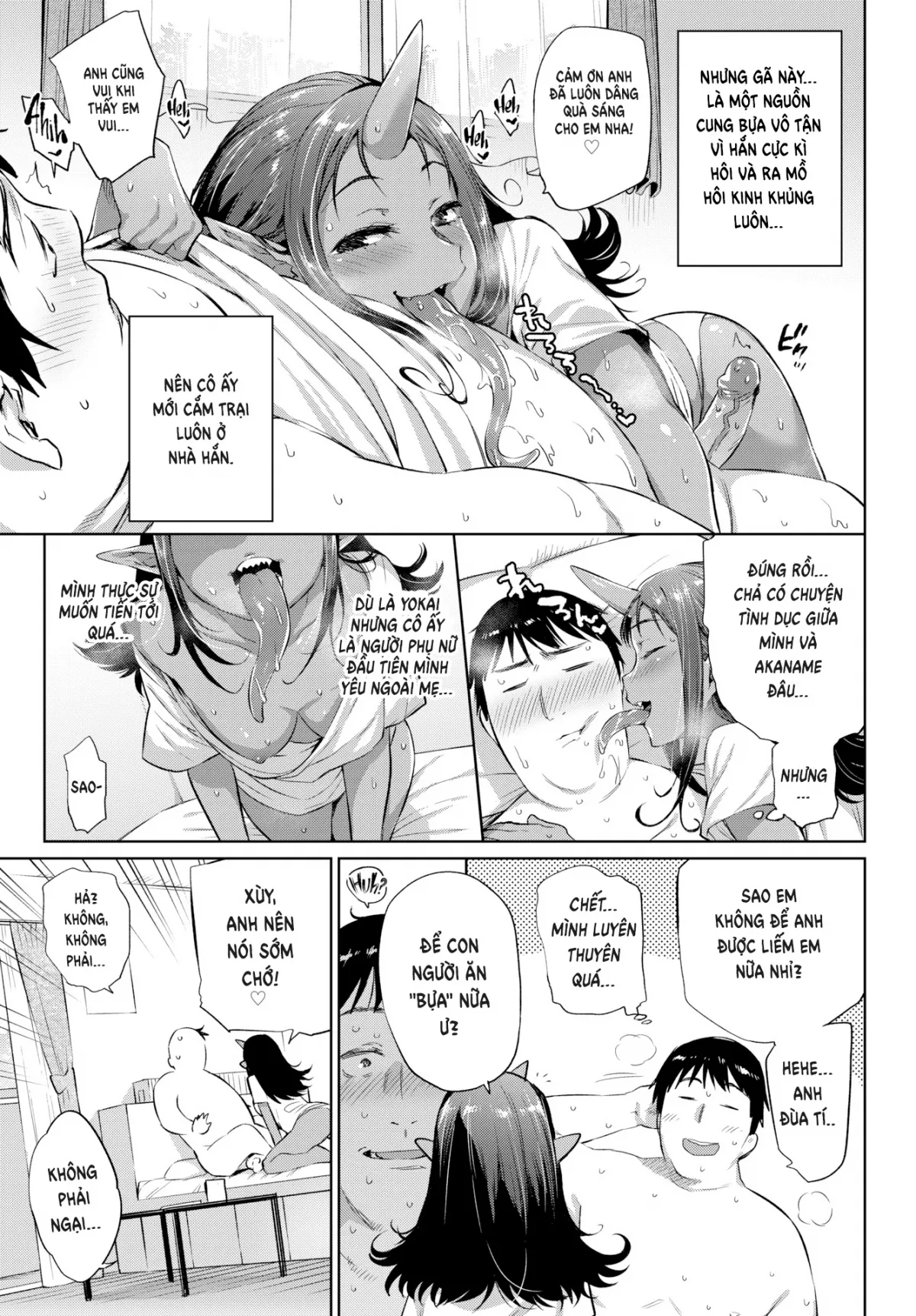 HentaiVN.net - Ảnh 5 - Sweating man and Akaname-san - Chap 1