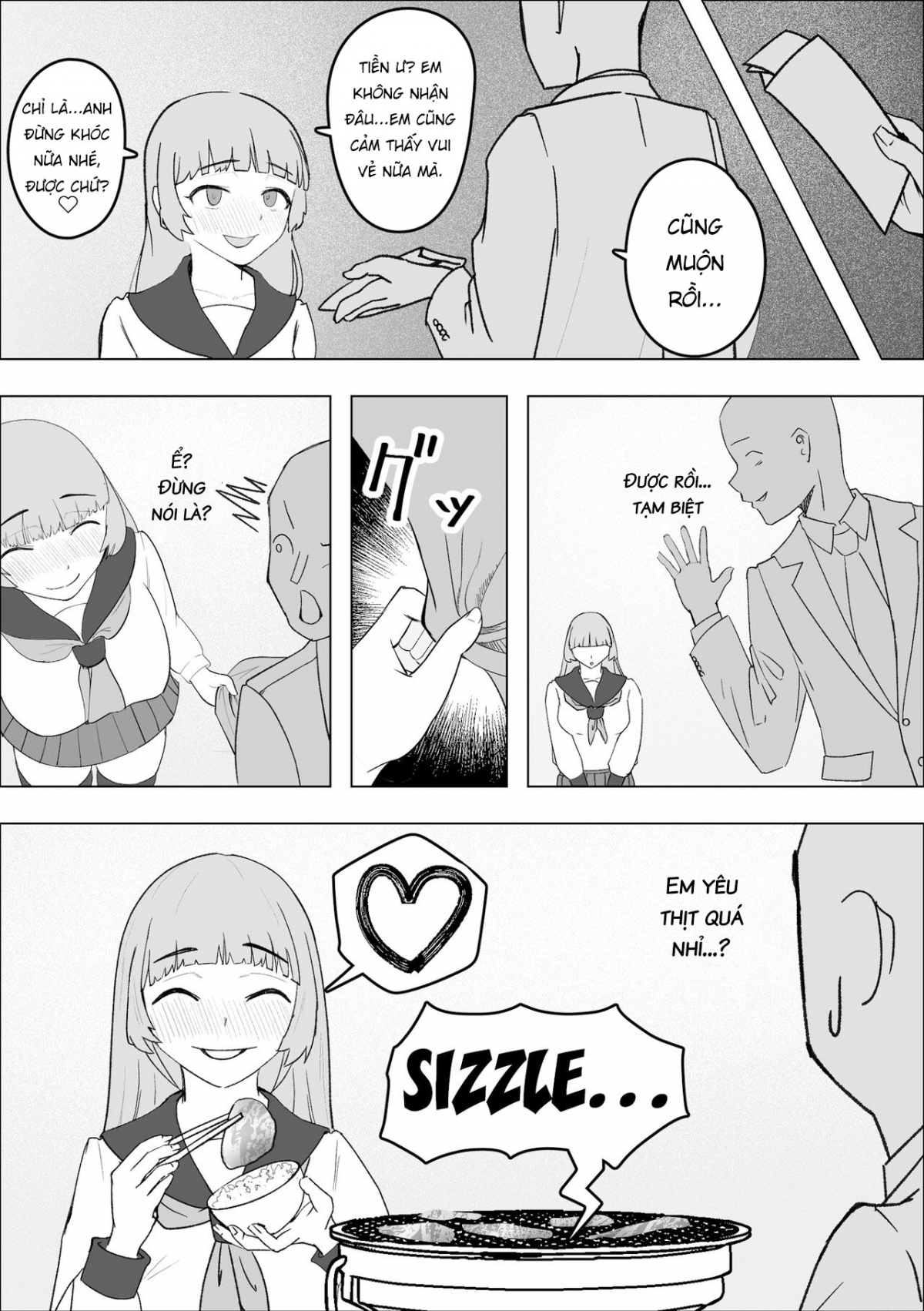HentaiVN.net - Ảnh 29 - Tabe Gal -Muchimuchi Tennen Gal wa Papakatsu Shimasu- [Tabe Girl -A Chubby Airheaded Girl Becomes a Sugar Baby-] - Chap 1