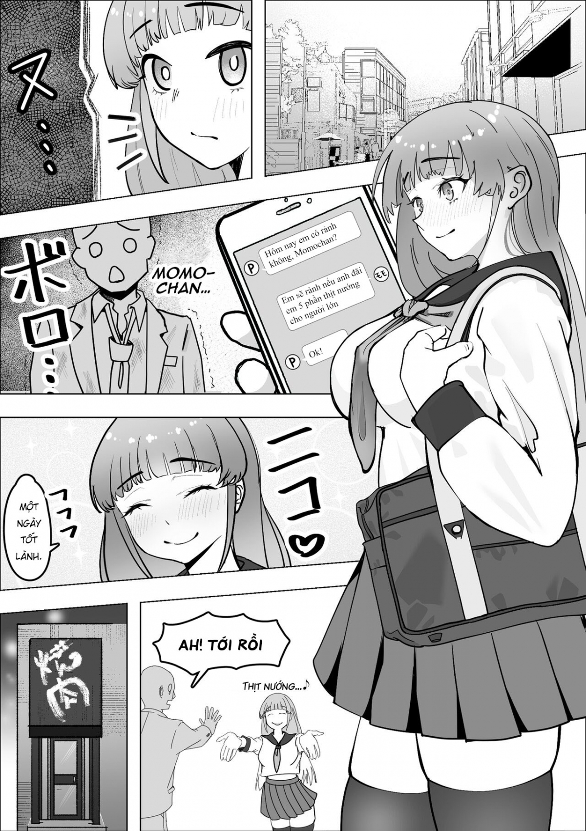 HentaiVN.net - Ảnh 4 - Tabe Gal -Muchimuchi Tennen Gal wa Papakatsu Shimasu- [Tabe Girl -A Chubby Airheaded Girl Becomes a Sugar Baby-] - Chap 1