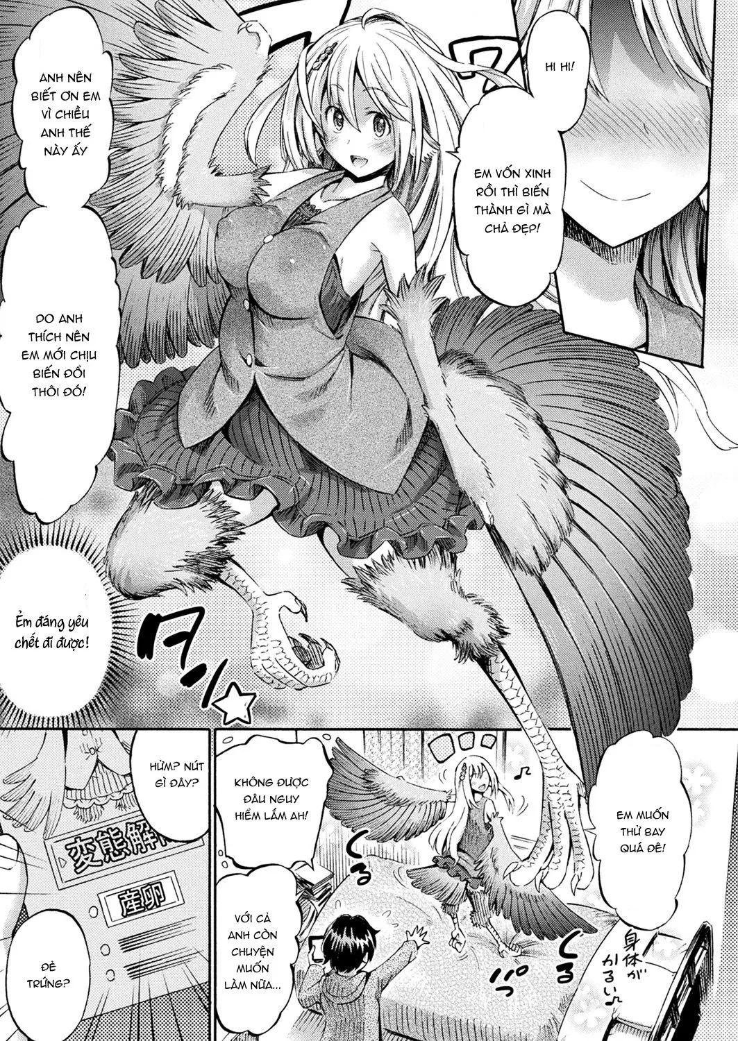 HentaiVN.net - Ảnh 8 - Happy Harpy [Cô nàng người chim xinh đẹp] - Chap 1