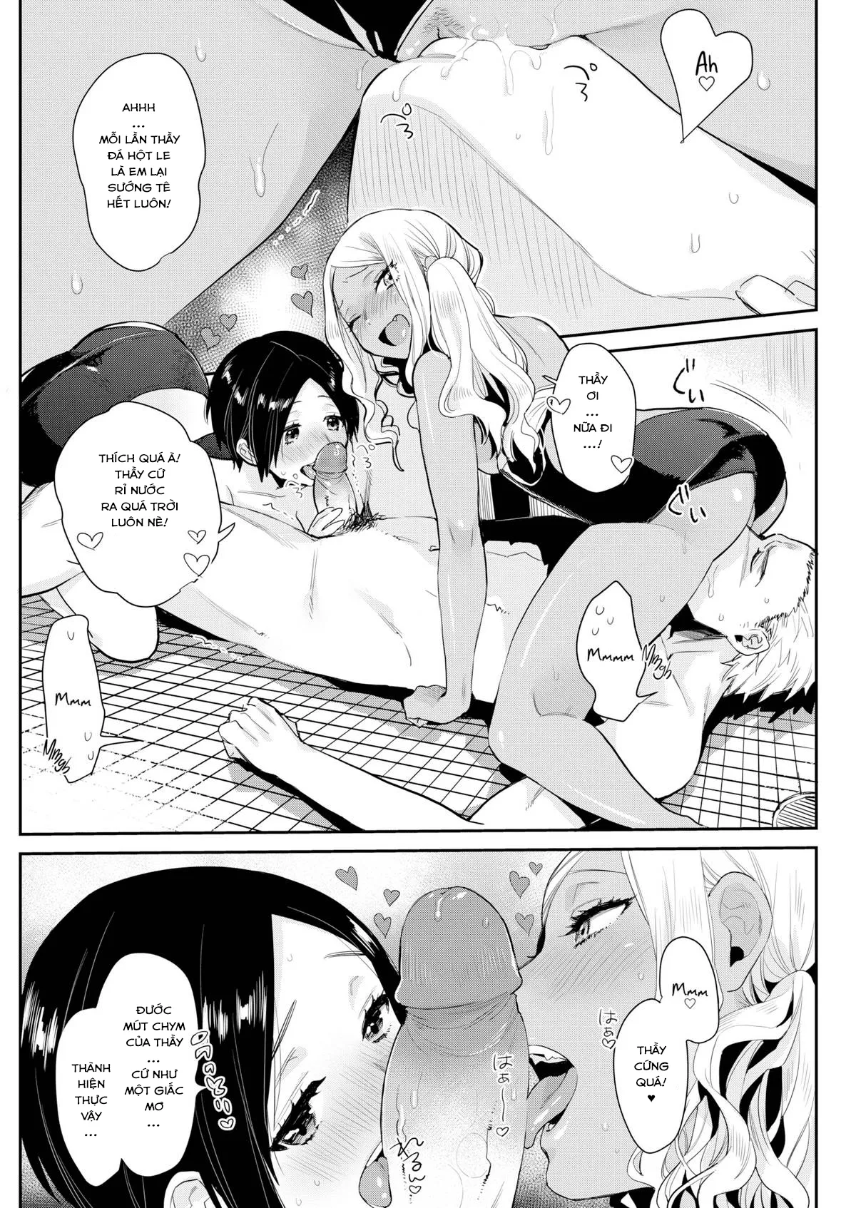 HentaiVN.net - Ảnh 11 - Đụ Thư Thái 2 Em Học Trò Mặc Đồ Bơi Nắng Cực! [Dark or Light] - Chap 1