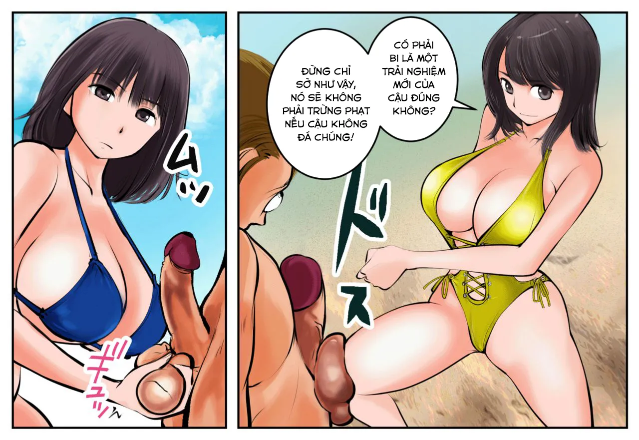 HentaiVN.net - Ảnh 8 - Kinkeri Kyosei in Beach [金蹴り・去勢㏌ビーチ] - Chap 1