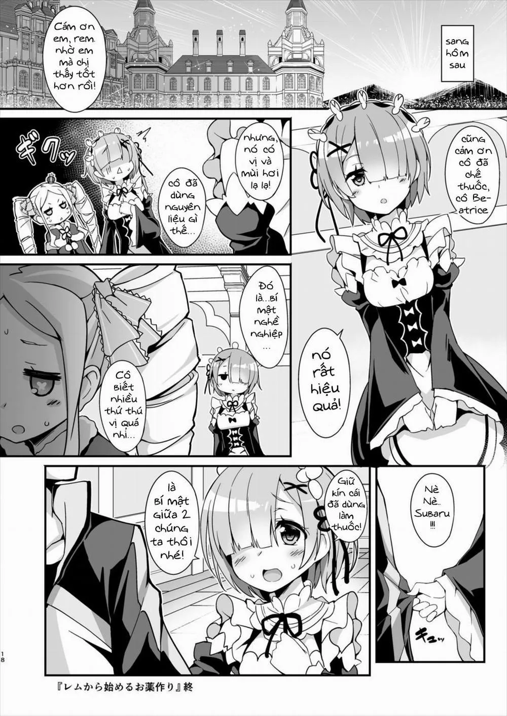HentaiVN.net - Ảnh 19 - Rem Kara Hajimeru Okusurizukuri (Re:Zero) - Chap 1
