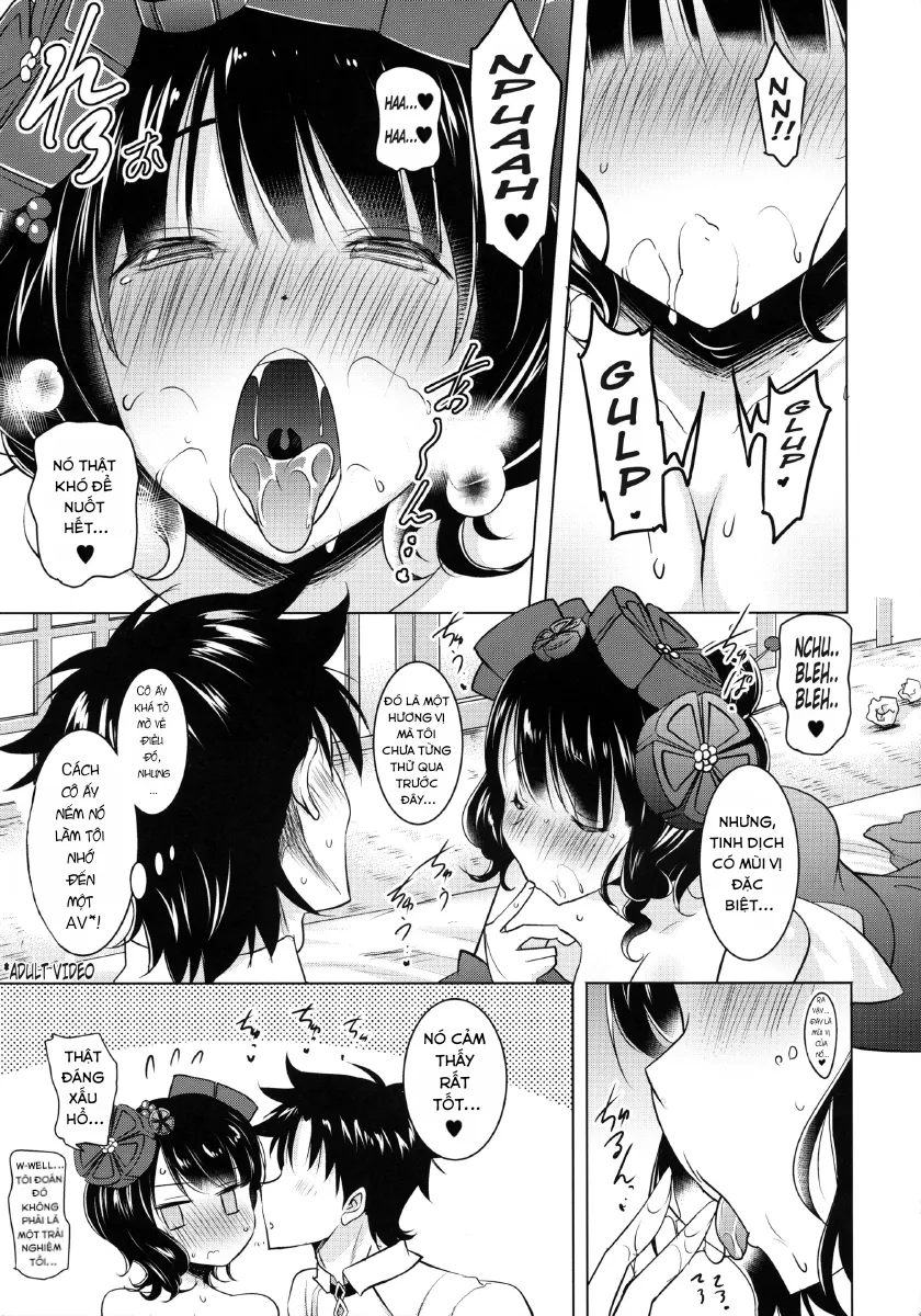 HentaiVN.net - Ảnh 11 - Hokusai-Chan Ga Okuchi De Teinei Ni Tannen Ni Nando Mo Nuite Kurete Kara No Honban [Hokusai-Chan's Scrupulous Mouth Makes Me Cum Continuously] - Chap 1