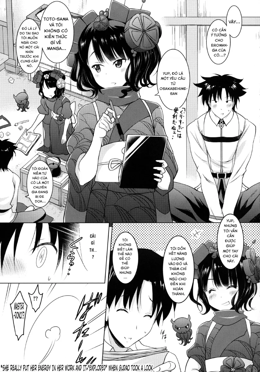 HentaiVN.net - Ảnh 3 - Hokusai-Chan Ga Okuchi De Teinei Ni Tannen Ni Nando Mo Nuite Kurete Kara No Honban [Hokusai-Chan's Scrupulous Mouth Makes Me Cum Continuously] - Chap 1