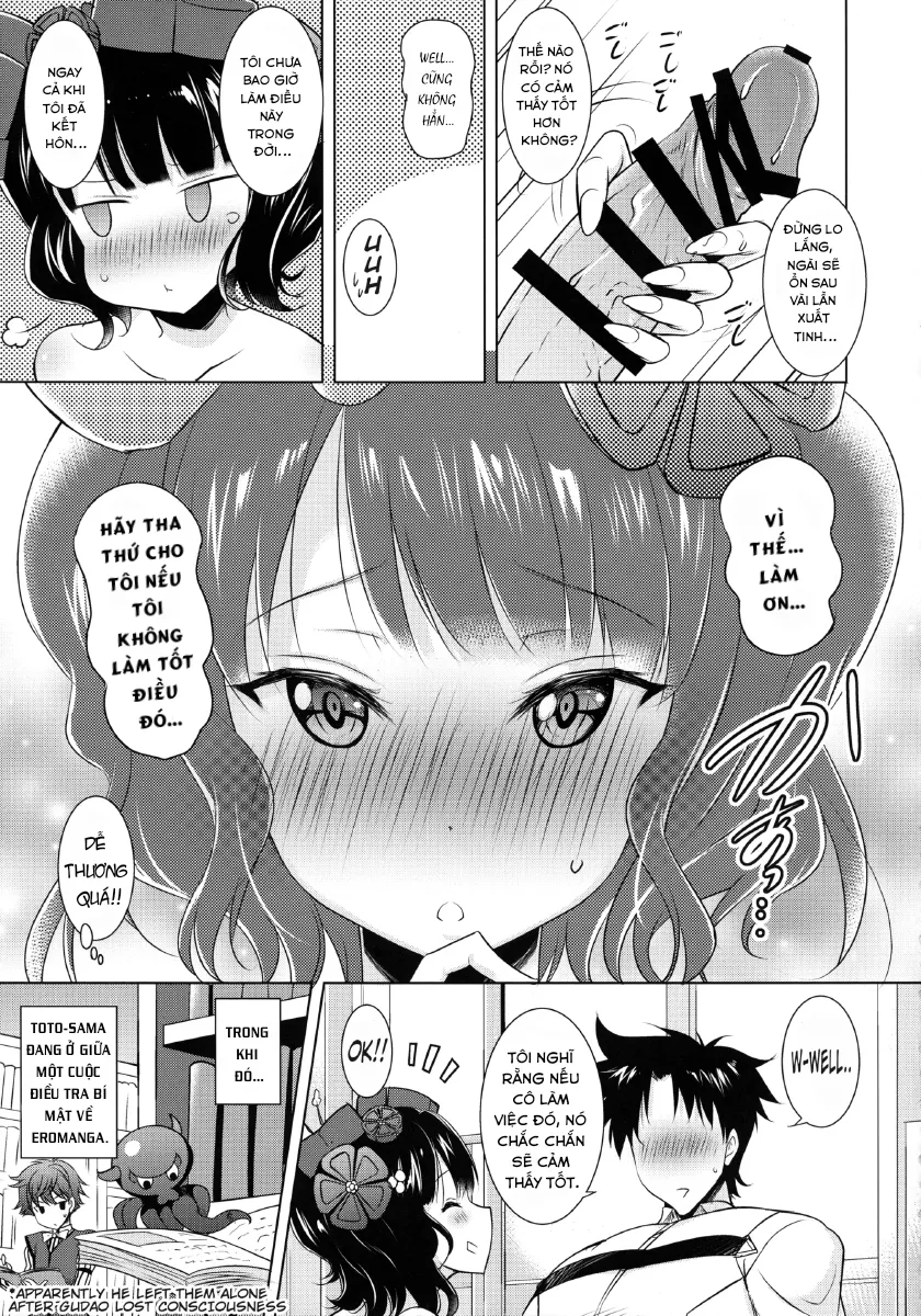HentaiVN.net - Ảnh 5 - Hokusai-Chan Ga Okuchi De Teinei Ni Tannen Ni Nando Mo Nuite Kurete Kara No Honban [Hokusai-Chan's Scrupulous Mouth Makes Me Cum Continuously] - Chap 1
