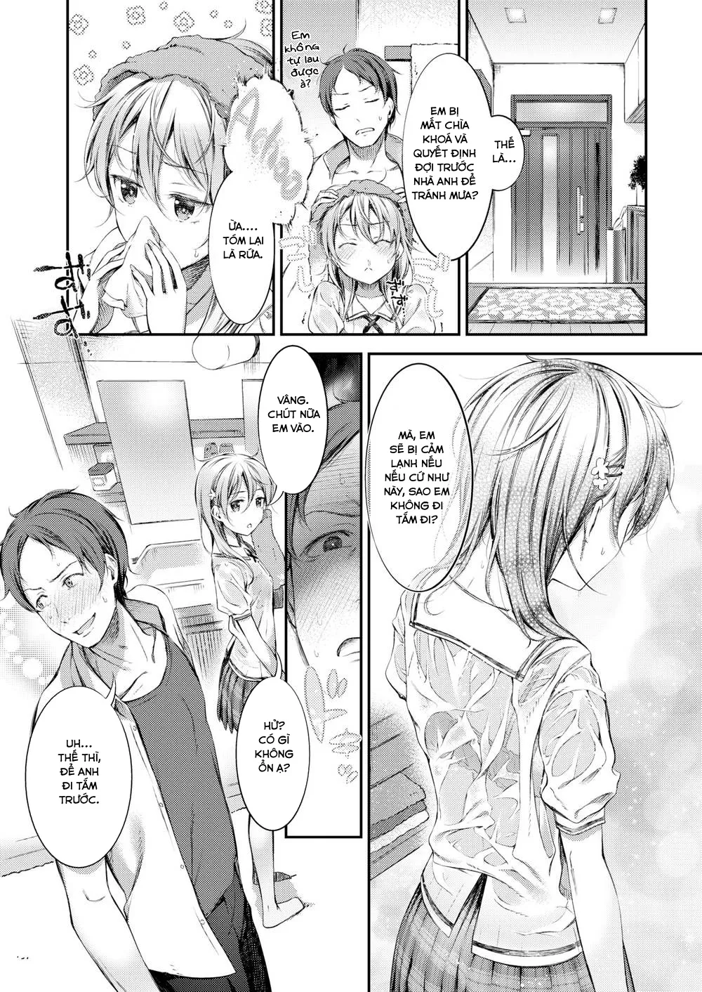HentaiVN.net - Ảnh 4 - Bị em gái mưa Địt Xoa Dịu [If I Get Caught in the Rain] - Chap 1