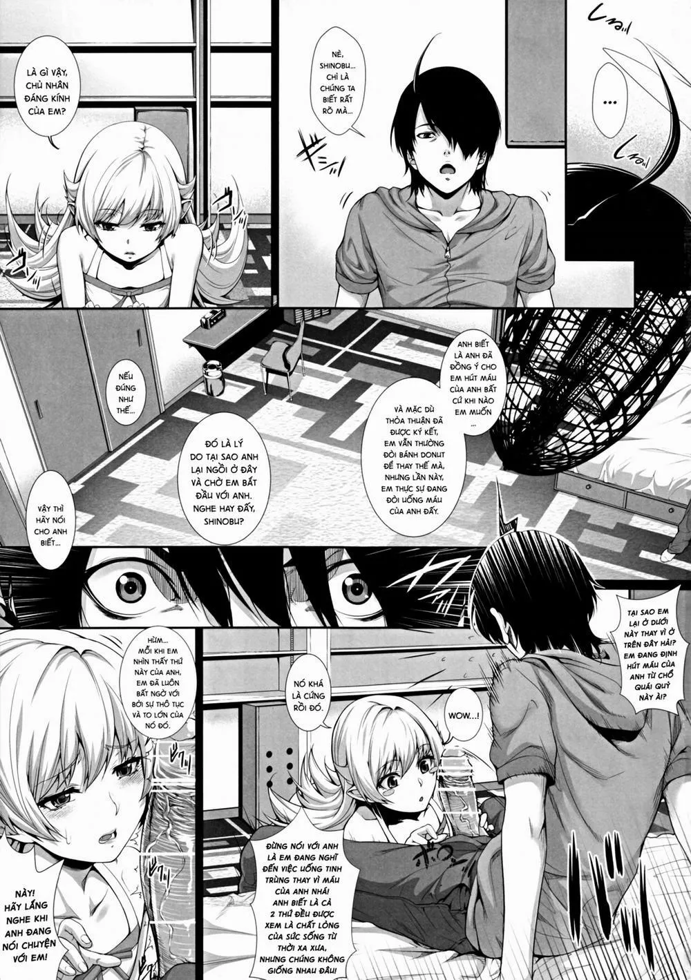 HentaiVN.net - Ảnh 5 - Kyuuketsuki no Kyuuketsu Koui (Bakemonogatari) - Chap 1