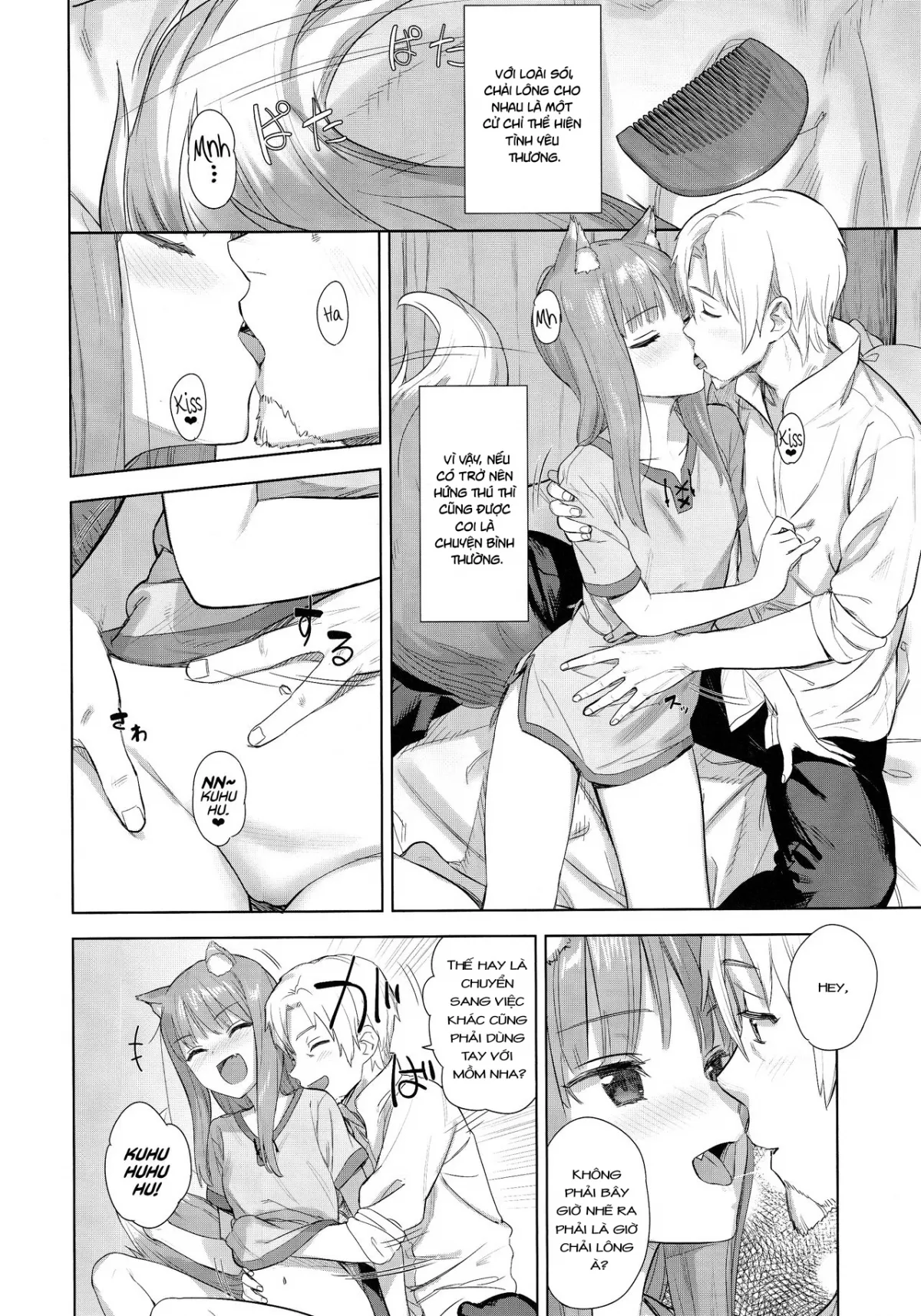 HentaiVN.net - Ảnh 6 - Kết Hôn Với Em Sói Xong Làm Gì [Wacchi to Shippori Kezukuroi Bon; Affectionate Grooming With Me; わっちとしっぽり毛づくろい本] - Chap 1