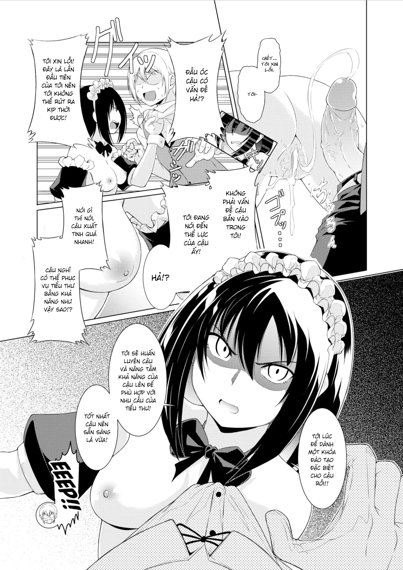 HentaiVN.net - Ảnh 11 - Khóa Huấn Luyện Của Nàng Hầu [Teach Me a Lesson, Maid] - Chap 1