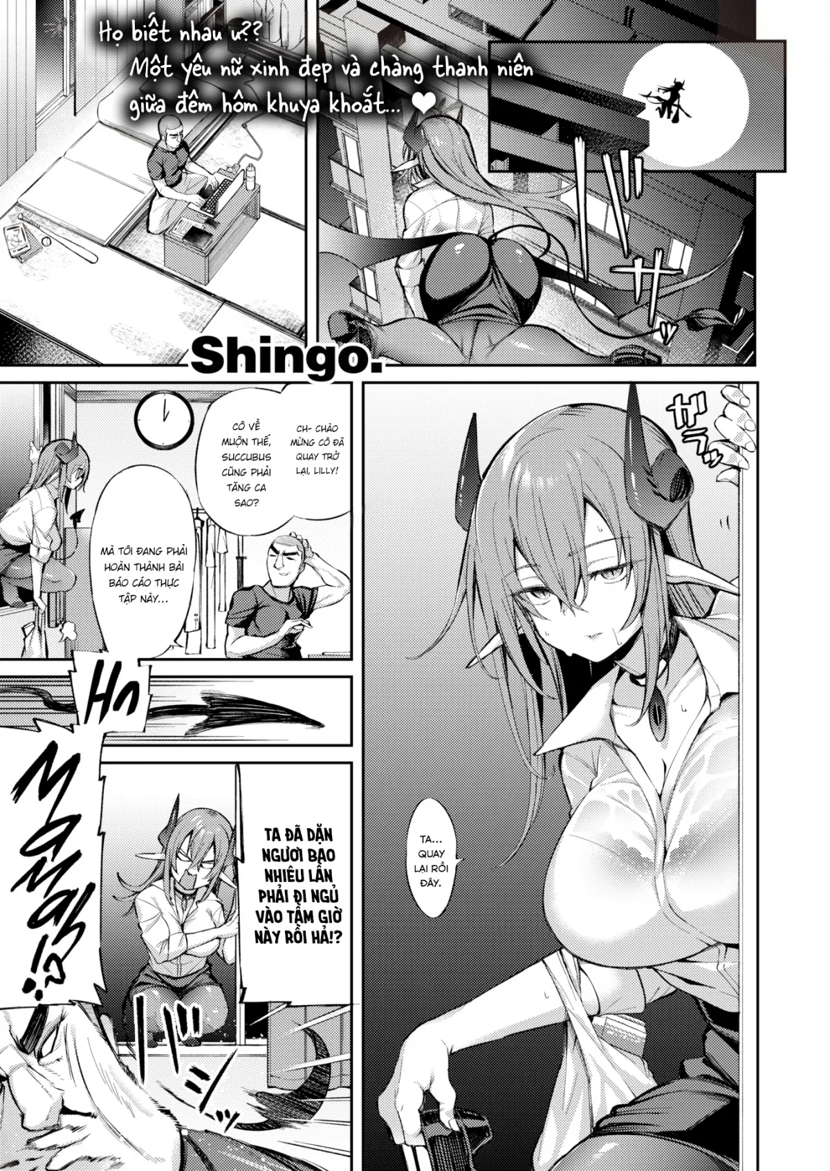 HentaiVN.net - Ảnh 3 - Ánh trăng Lilly ~Một Succubus chuyên cần~ [Moonlight Lilly ~The Workaholic Succubus~] - Chap 1
