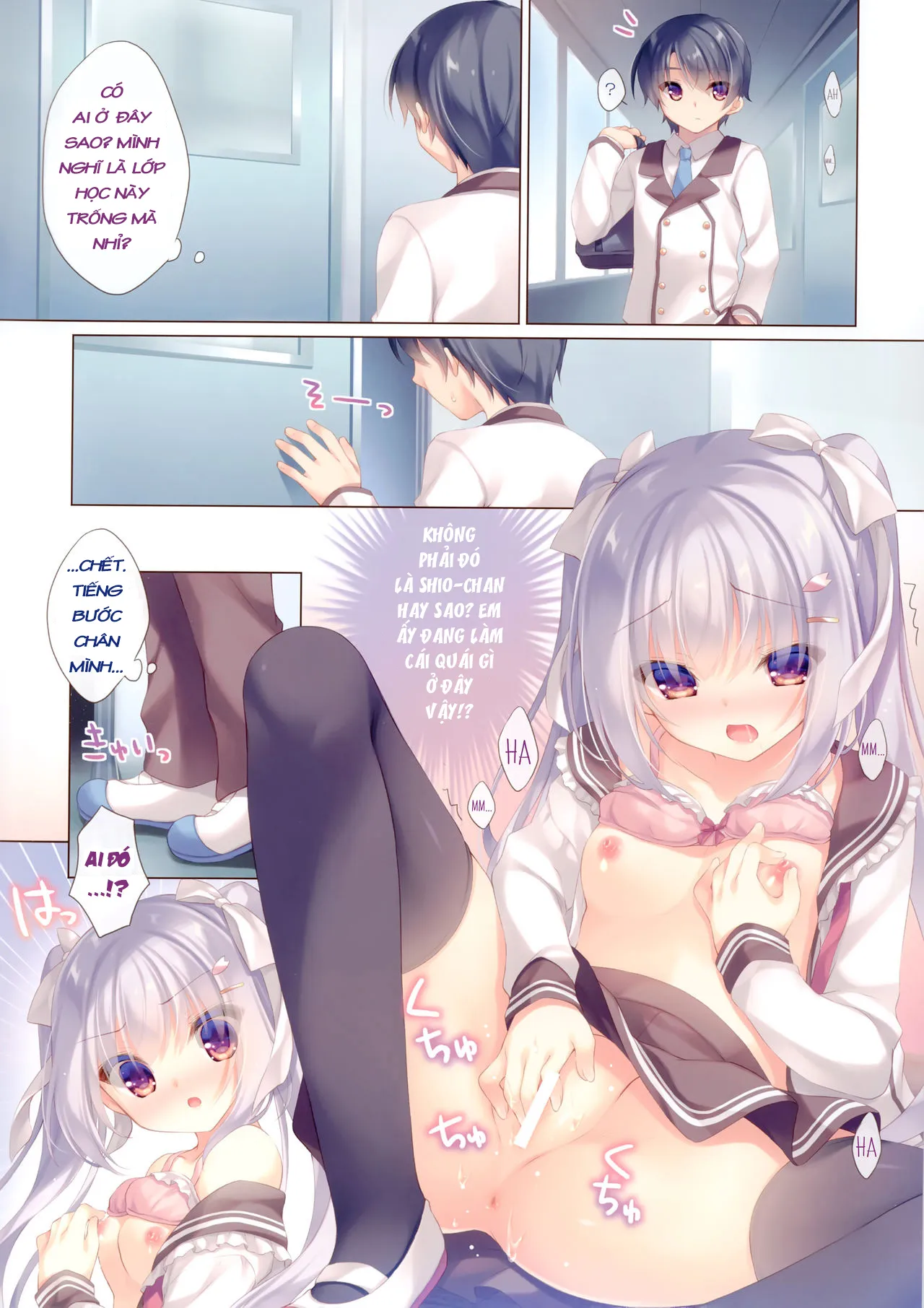 HentaiVN.net - Ảnh 4 - Senpai koko de shimasen ka? [先輩ここでしませんか?] - Chap 1