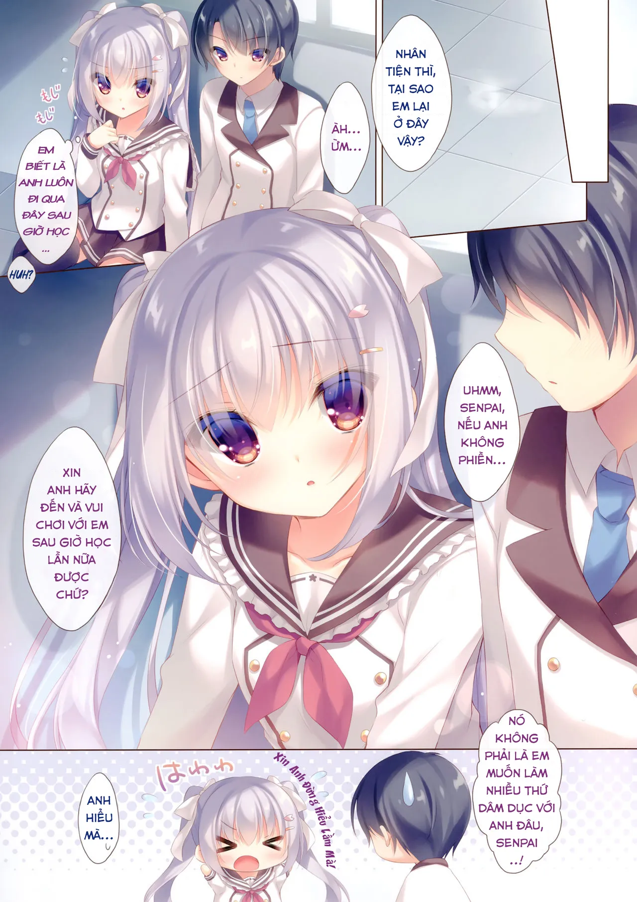 HentaiVN.net - Ảnh 9 - Senpai koko de shimasen ka? [先輩ここでしませんか?] - Chap 1