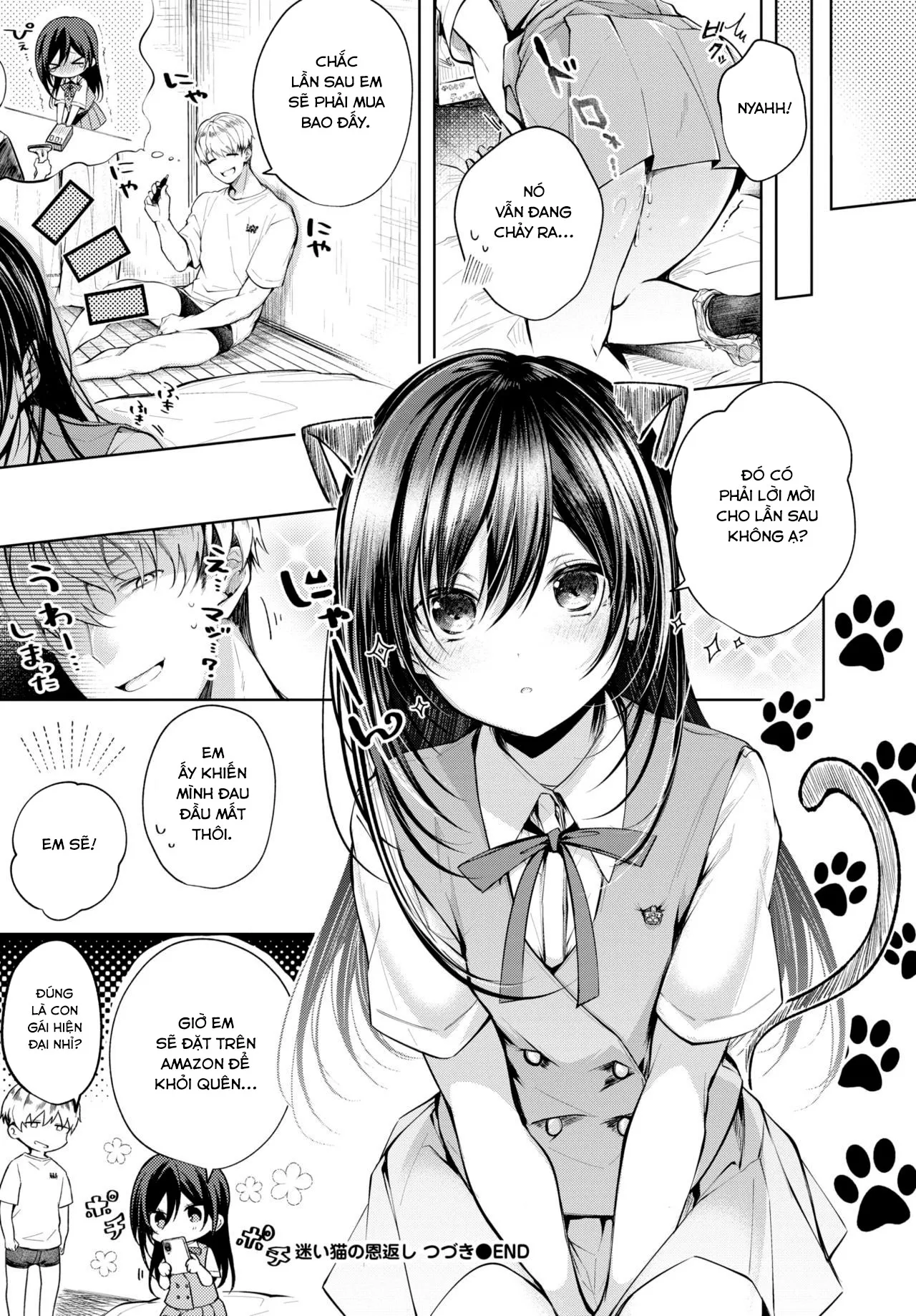 HentaiVN.net - Ảnh 10 - Mayoineko no Ongaeshi Tsuzuki [Lost Kitten's Repayment; 迷い猫の恩返し つづき] - Chap 1