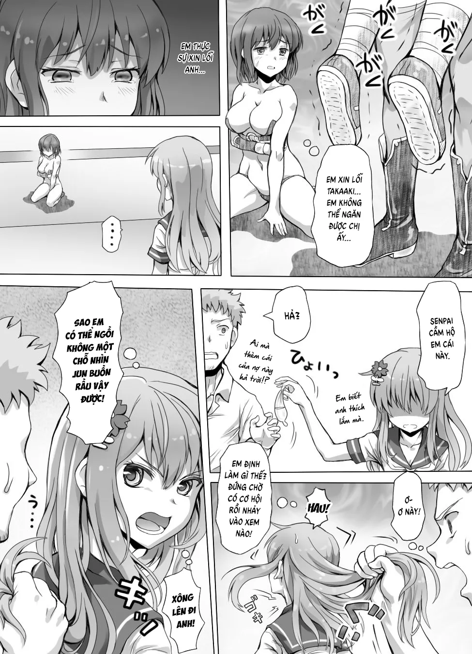 HentaiVN.net - Ảnh 34 - Naburi Tokidoki Shasei ~Kouhai no Joshi ni Makete Shasei Saserareta Ore~ - Chap 3