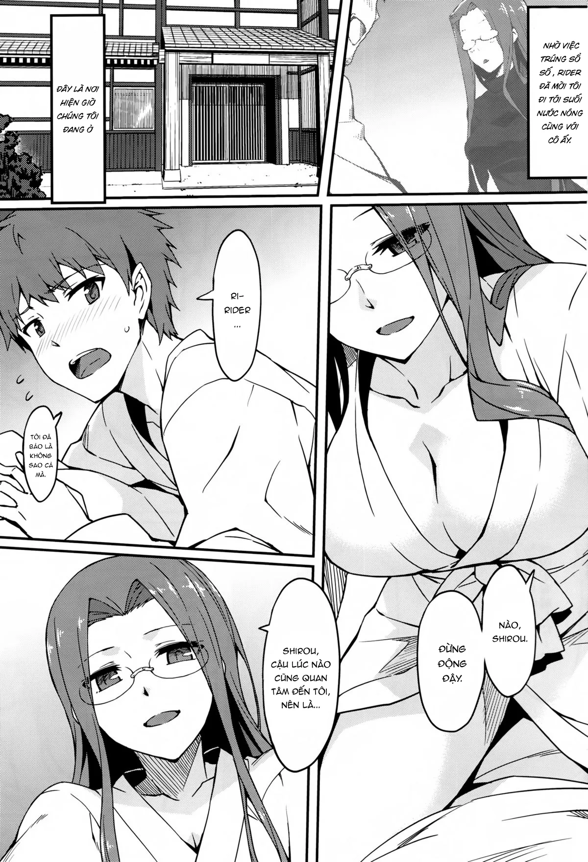 HentaiVN.net - Ảnh 5 - Suối nước nóng cùng Rider-san - Hậu truyện. [Rider-san to Onsen Yado. Sonogo] - Chap 1