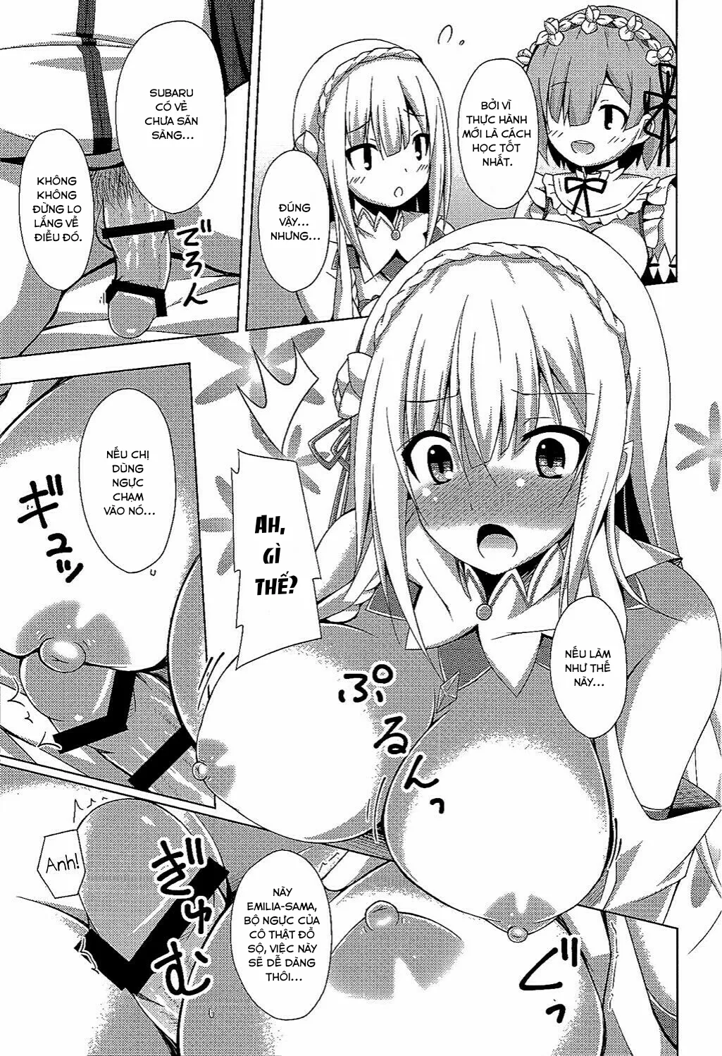 HentaiVN.net - Ảnh 12 - Teach me, Rem-sensei! An introduction to sex with Emilia-tan (Re:Zero kara Hajimeru Isekai Seikatsu) - Chap 1