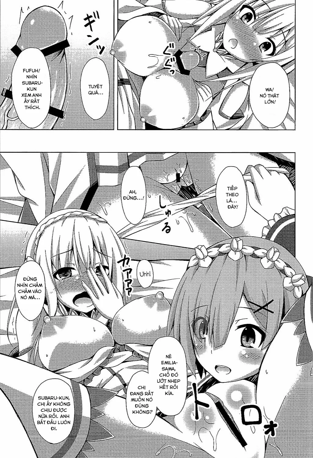 HentaiVN.net - Ảnh 14 - Teach me, Rem-sensei! An introduction to sex with Emilia-tan (Re:Zero kara Hajimeru Isekai Seikatsu) - Chap 1