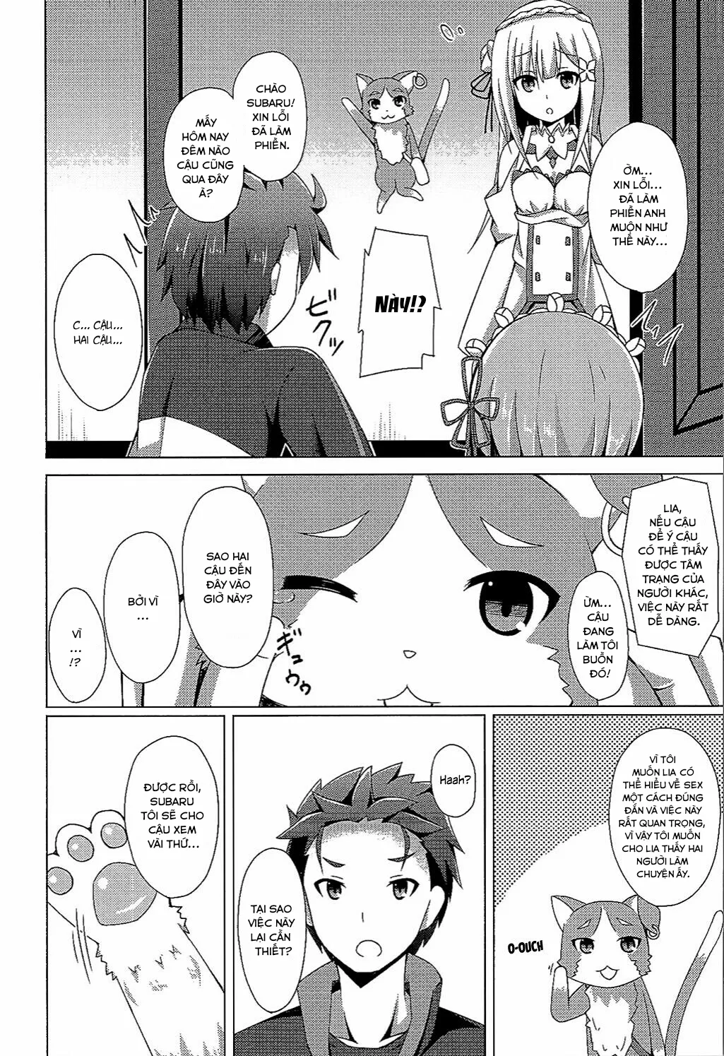 HentaiVN.net - Ảnh 5 - Teach me, Rem-sensei! An introduction to sex with Emilia-tan (Re:Zero kara Hajimeru Isekai Seikatsu) - Chap 1