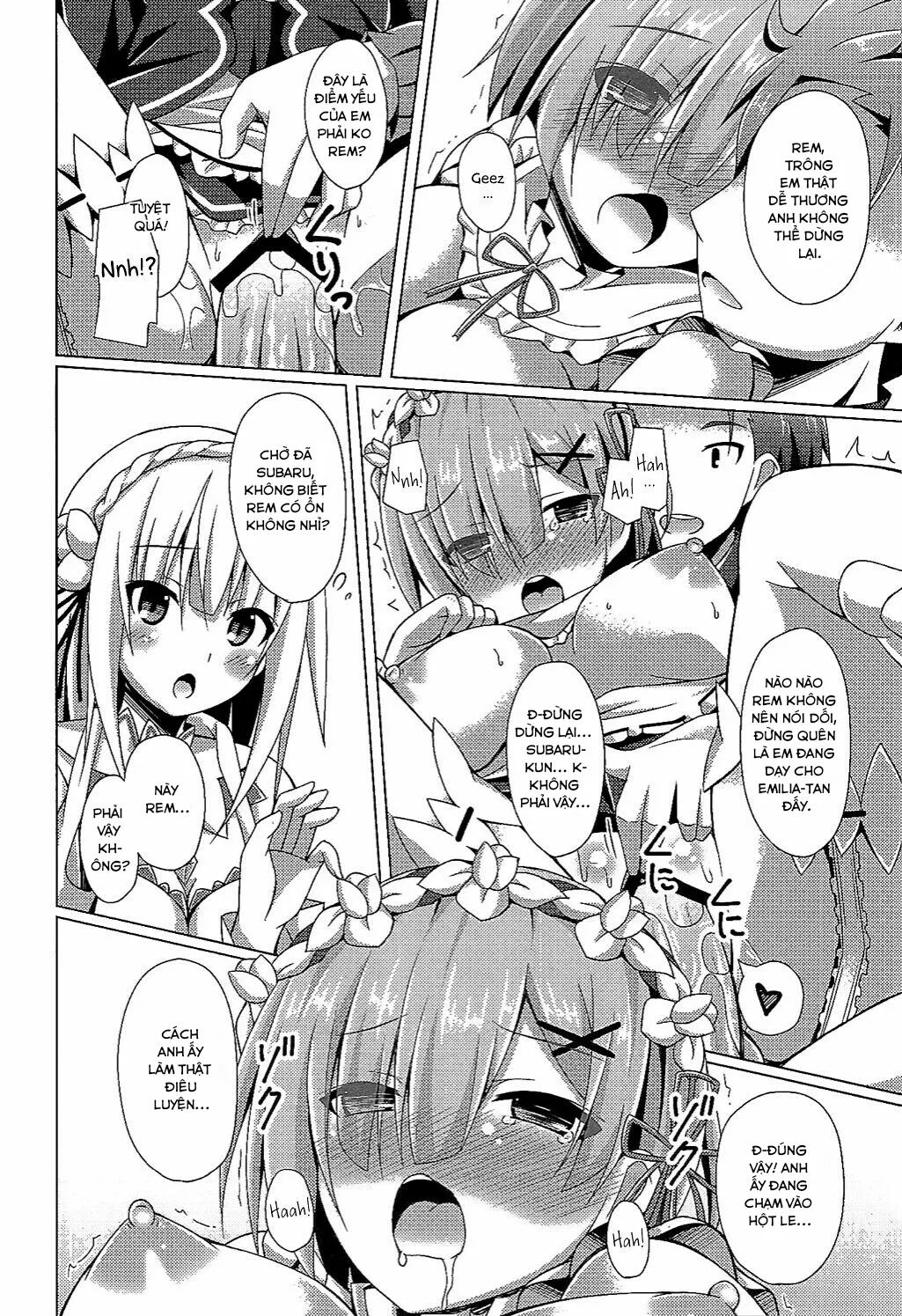 HentaiVN.net - Ảnh 9 - Teach me, Rem-sensei! An introduction to sex with Emilia-tan (Re:Zero kara Hajimeru Isekai Seikatsu) - Chap 1