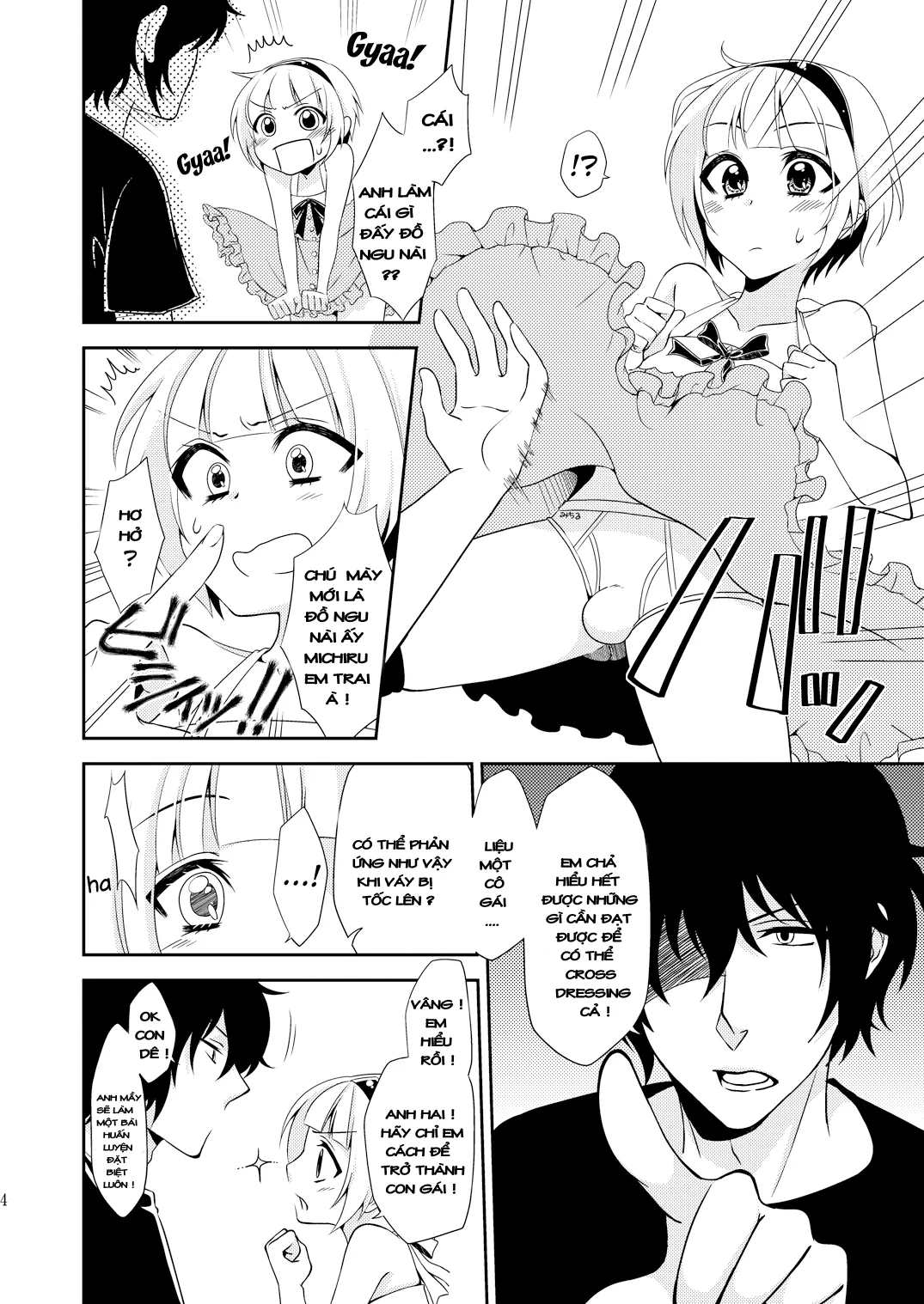HentaiVN.net - Ảnh 3 - Otouto ga Gakusai de Josou Sururashiinda ga Mattaku Share ni natte nai Ken - Chap 1