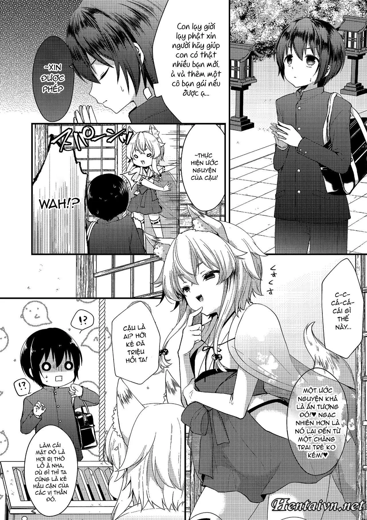 HentaiVN.net - Ảnh 3 - Okitsune-sama ni Yokubari Kigan - Chap 1