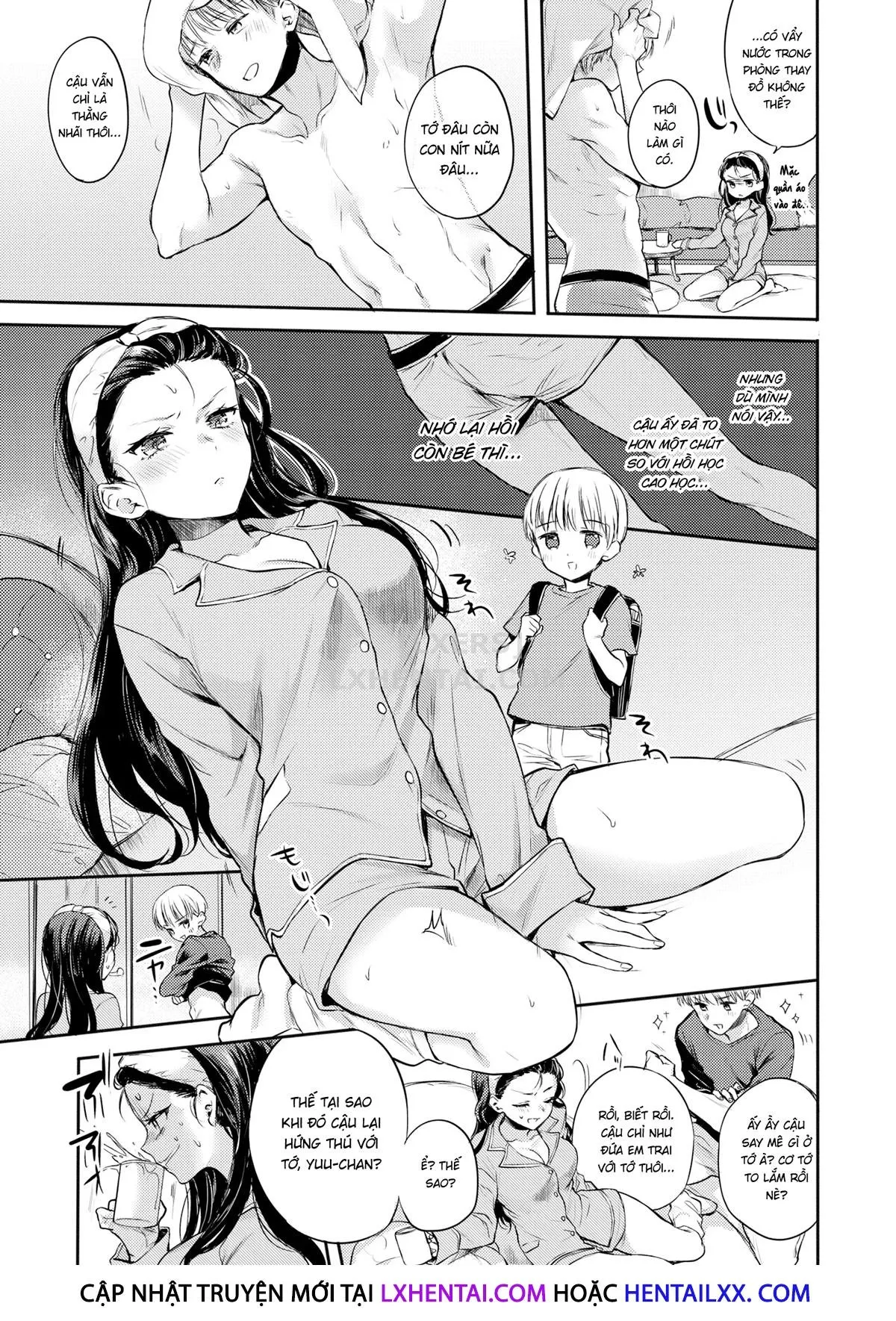 HentaiVN.net - Ảnh 7 - Carnivorous Girl & Puppy Boy [Comic Kairakuten 2021-01] - Chap 1