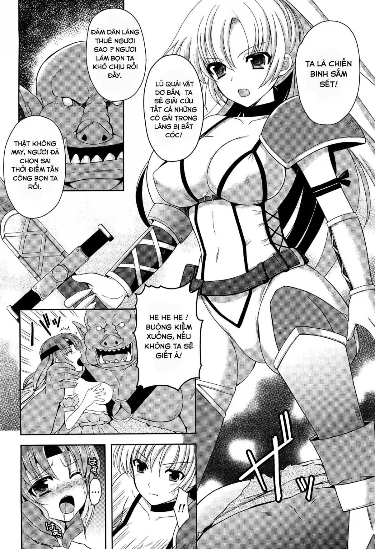 HentaiVN.net - Ảnh 7 - Onna Senshi o Haramasero [Fuck The Female Warrior] - Chap 1