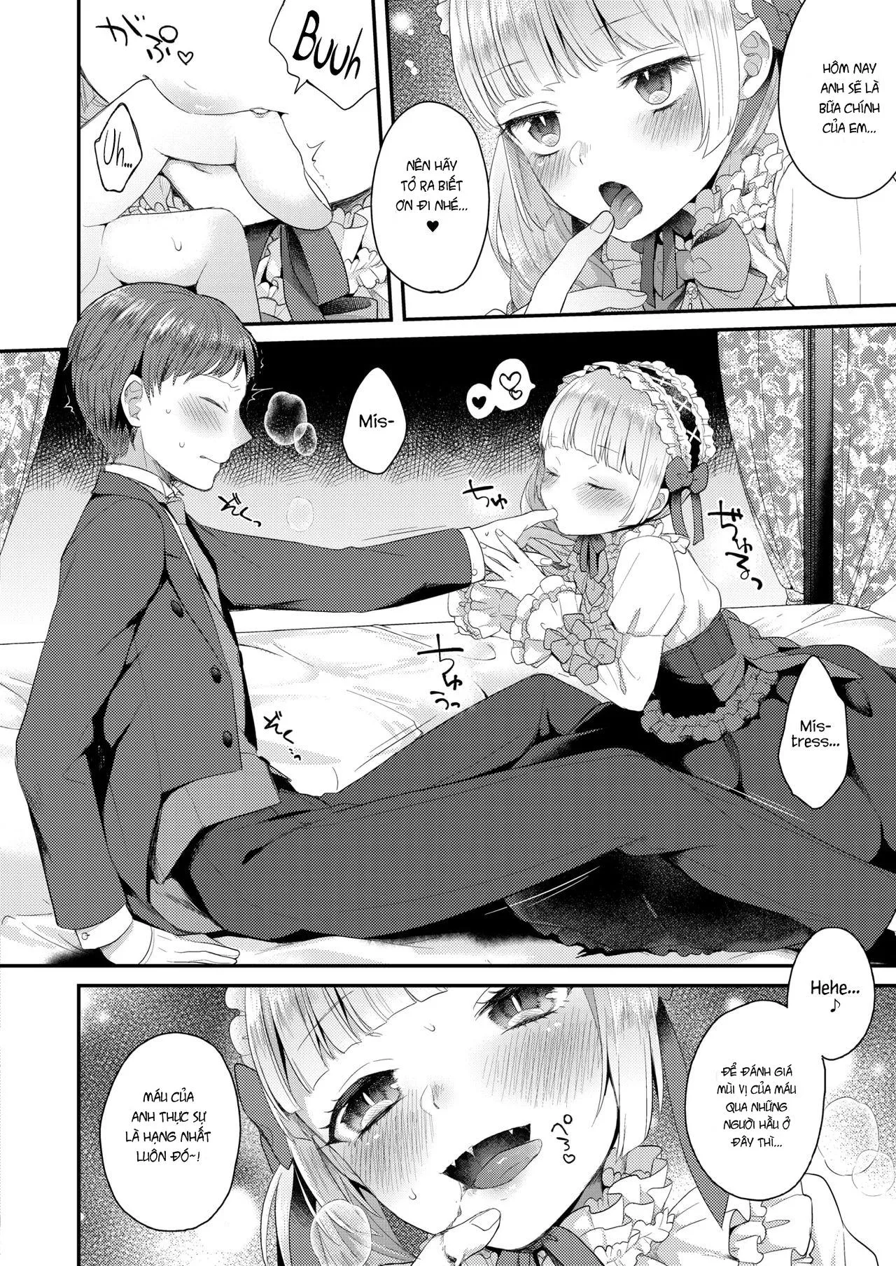 HentaiVN.net - Ảnh 6 - Bé Loli Phải Chịu Khuất Phục Trước Con Cá Chà Bặc ! [Yamiyo no Yakata no Vampire] - Chap 1