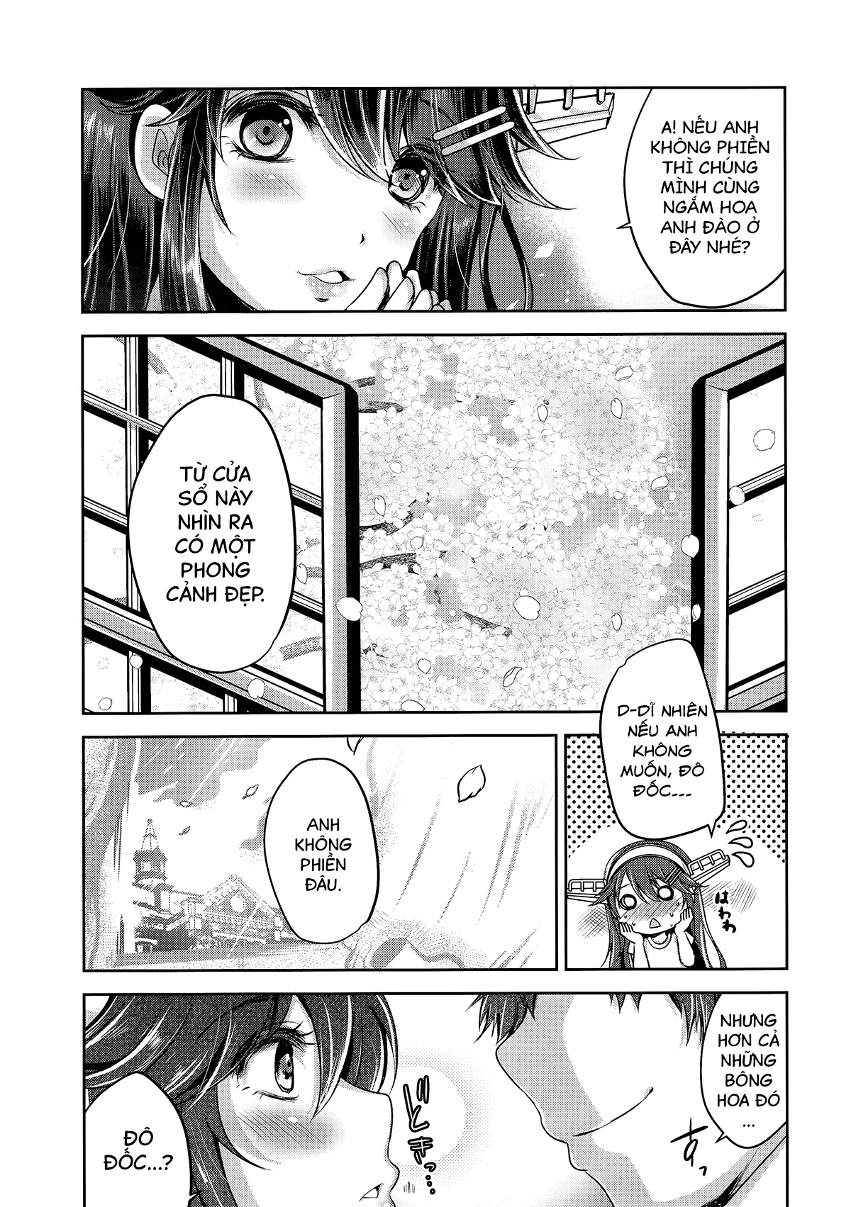 HentaiVN.net - Ảnh 4 - Chinjufu no sakura to T-shirt no Haruna [鎮守府の桜とTシャツの榛名] - Chap 1