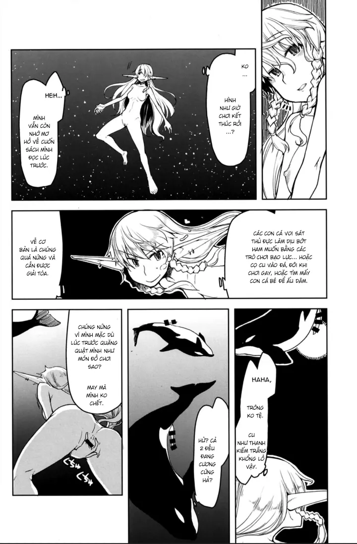 HentaiVN.net - Ảnh 20 - Đụ cá voi. [Dosukebe Elf no Ishukan Nikki 7] - Chap 1