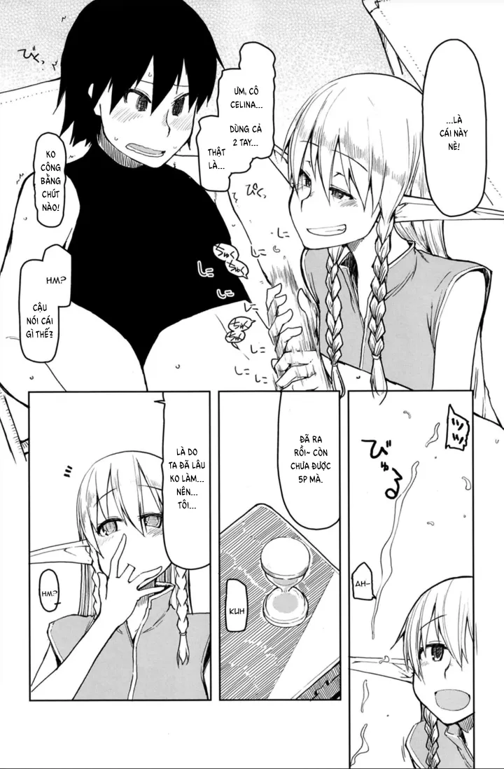 HentaiVN.net - Ảnh 4 - Đụ cá voi. [Dosukebe Elf no Ishukan Nikki 7] - Chap 1
