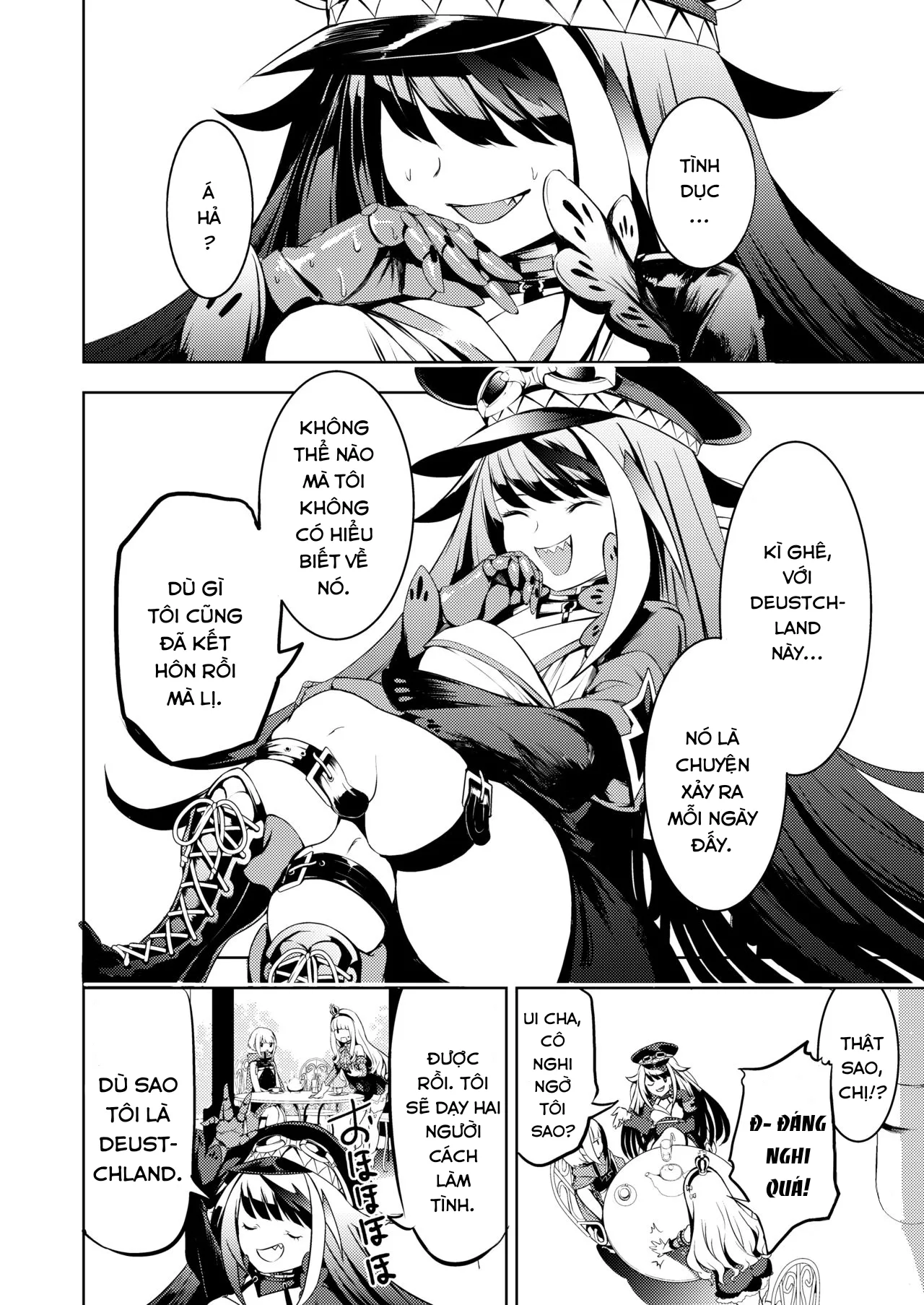 HentaiVN.net - Ảnh 6 - Kono Deutschland o kimochi yoku sasenasai!! [Make this Deutschland feel good!!!] - Chap 1