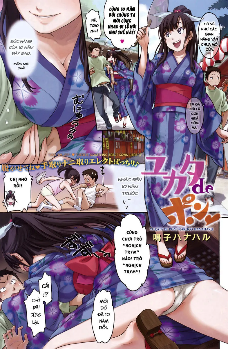 HentaiVN.net - Ảnh 4 - Yukata De Pon [Lễ hội tình yêu; ユカタ de ポン] - Chap 1