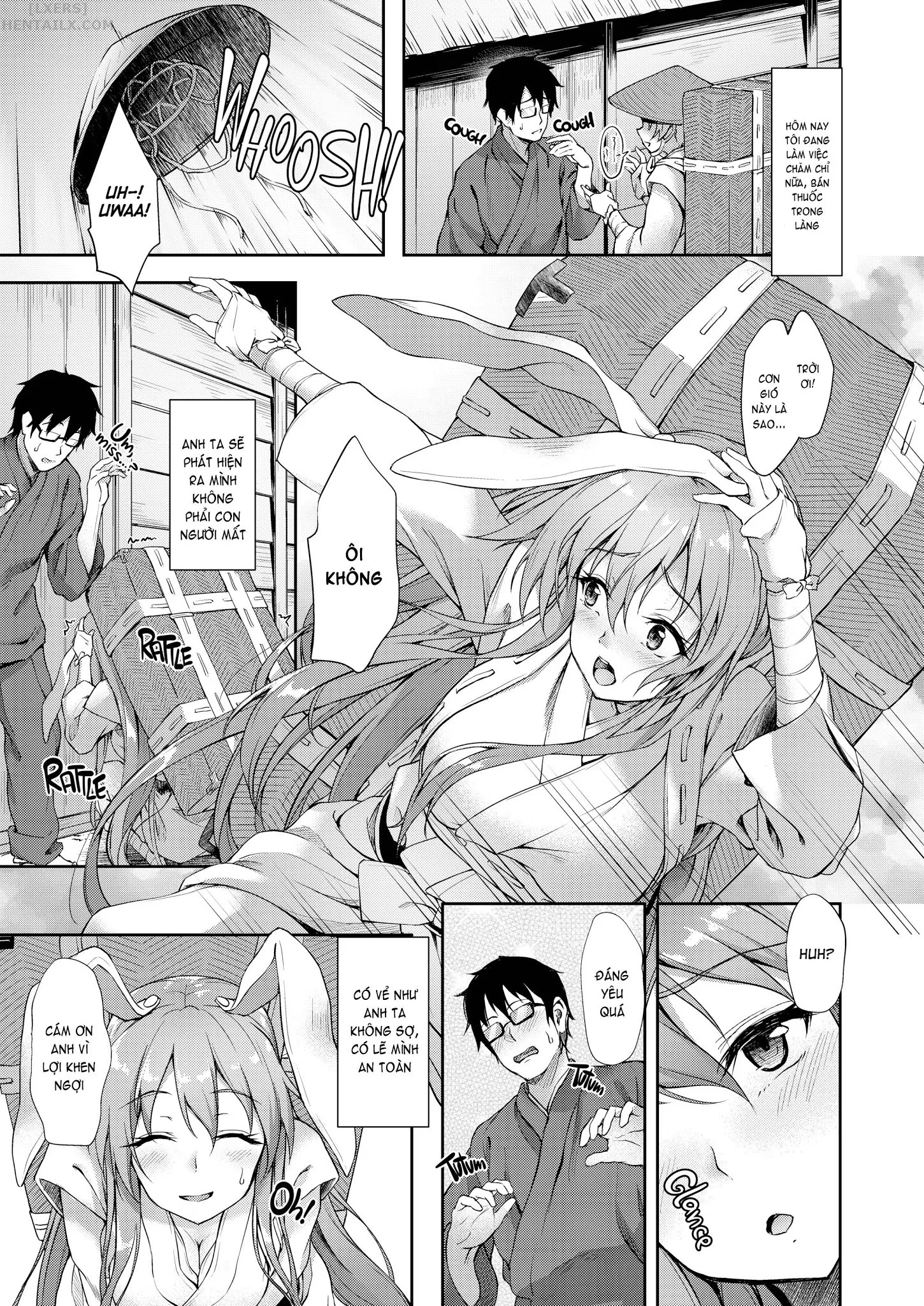 HentaiVN.net - Ảnh 3 - What a Mess, Miss Medicine Seller! [Kusuriuri-san Ooawate!!] - Chap 1