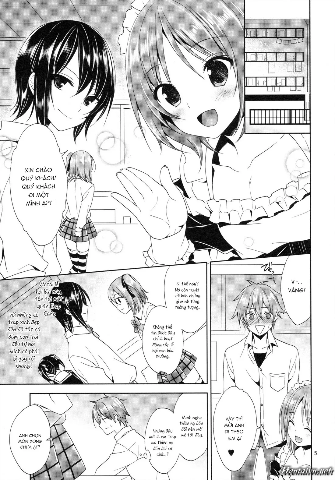 HentaiVN.net - Ảnh 6 - Sono Gakusai, Inran Otokonoko Kyakuhiki Chuui! - Chap 1