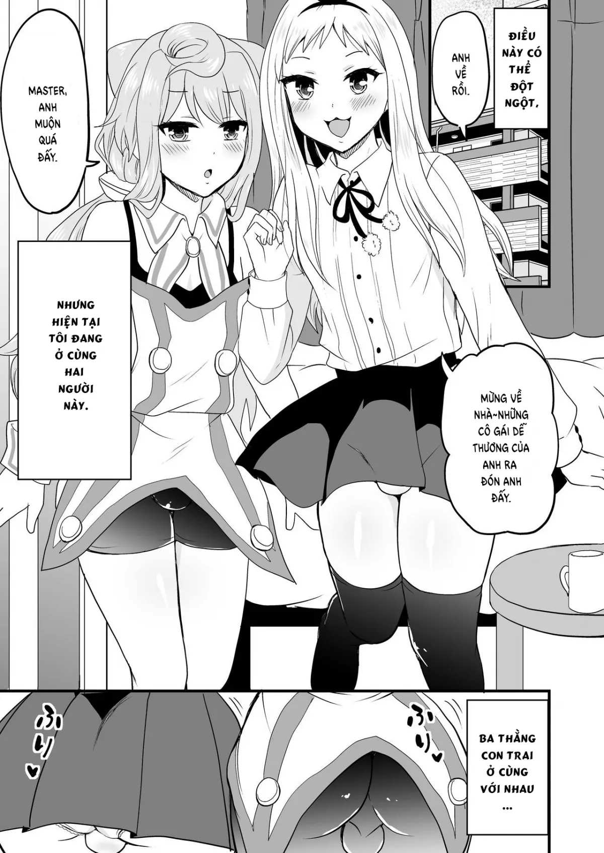 HentaiVN.net - Ảnh 5 - Otoko 3-nin Yume no Dousei Seikatsu [Hacka Doll,Blend S] - Chap 1