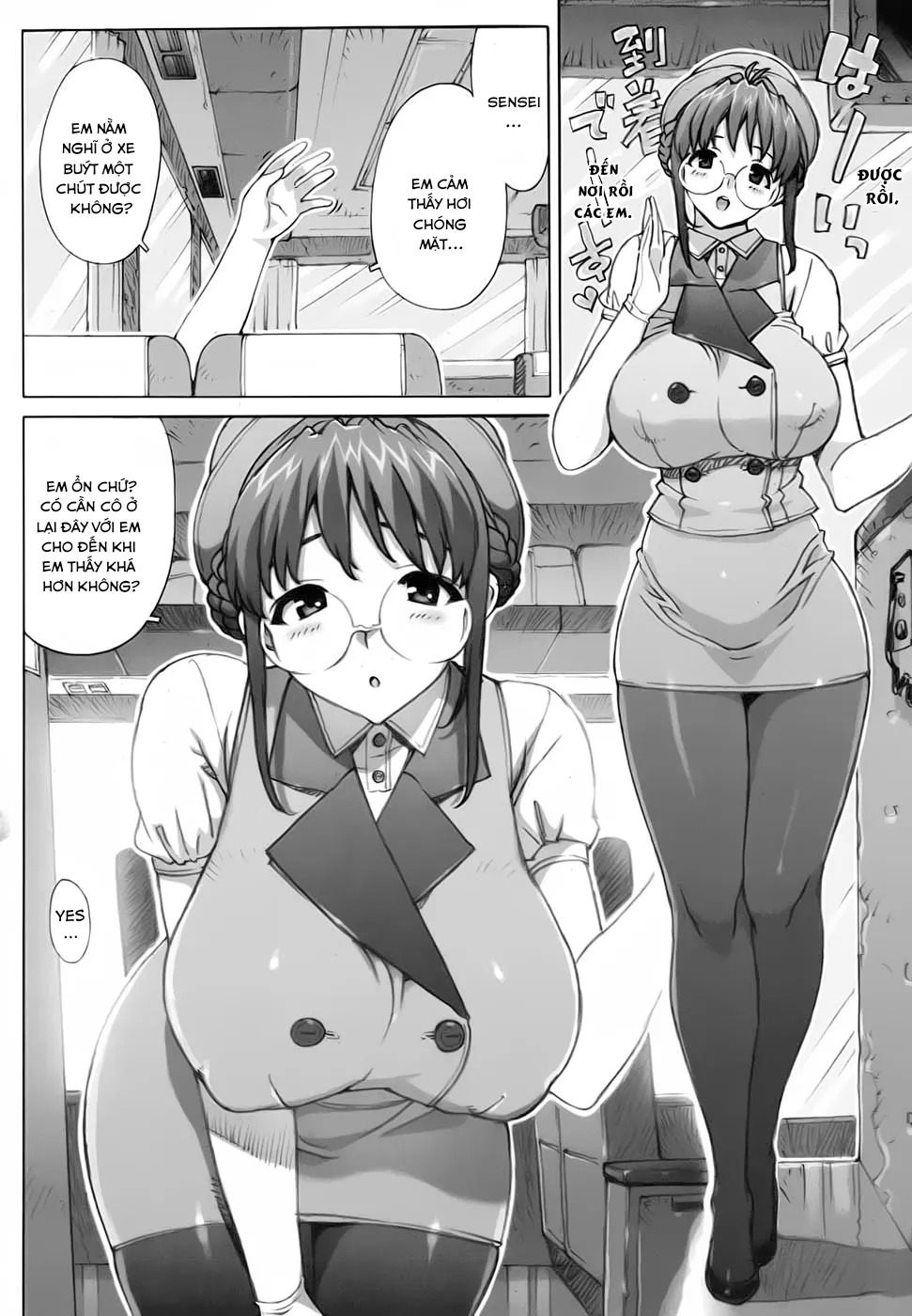 HentaiVN.net - Ảnh 3 - Chuyến đi thực tế cùng mochizuki-sensei [Mochizuki Sensei no Shuugakuryokou | Mochizuki-sensei's Field Trip] - Chap 1