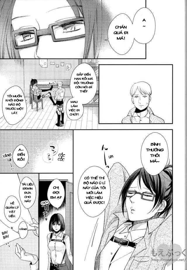 HentaiVN.net - Ảnh 15 - Chẳng thể đợi chờ (Shingeki no Kyojin) [Matte Nado Irarenai] - Chap 1