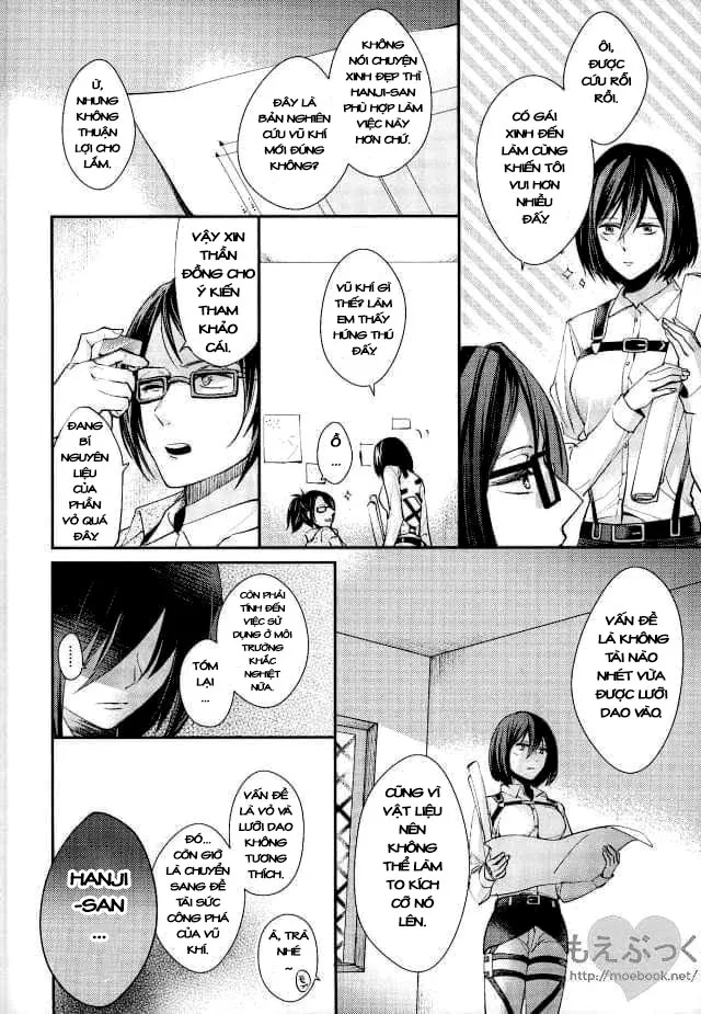 HentaiVN.net - Ảnh 16 - Chẳng thể đợi chờ (Shingeki no Kyojin) [Matte Nado Irarenai] - Chap 1